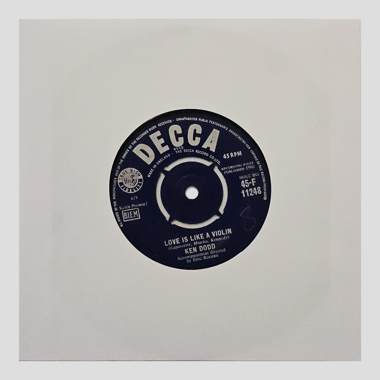 Ken Dodd - Love Is Like a Violin Vinile 7" 45 RPM Disco Musica