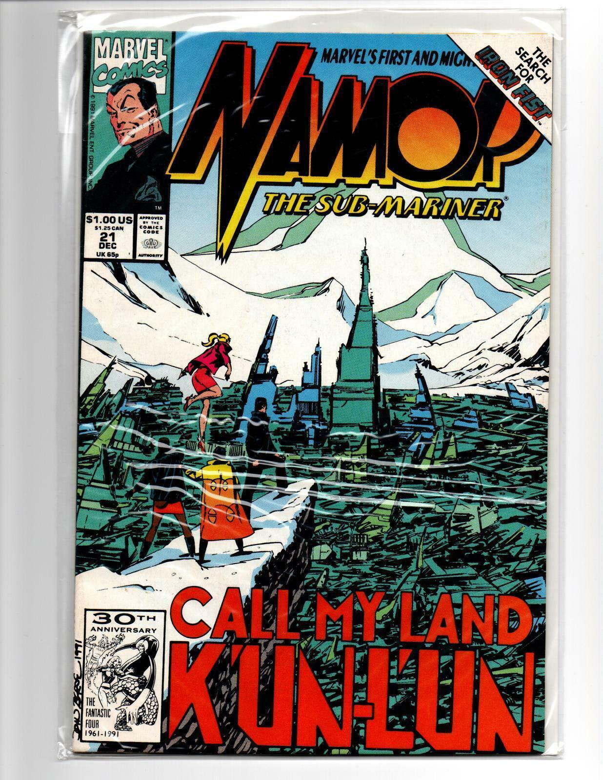 Namor #21 December 1991 The Sub-Mariner Marvel Comic Book Call My Land Kun-Lun
