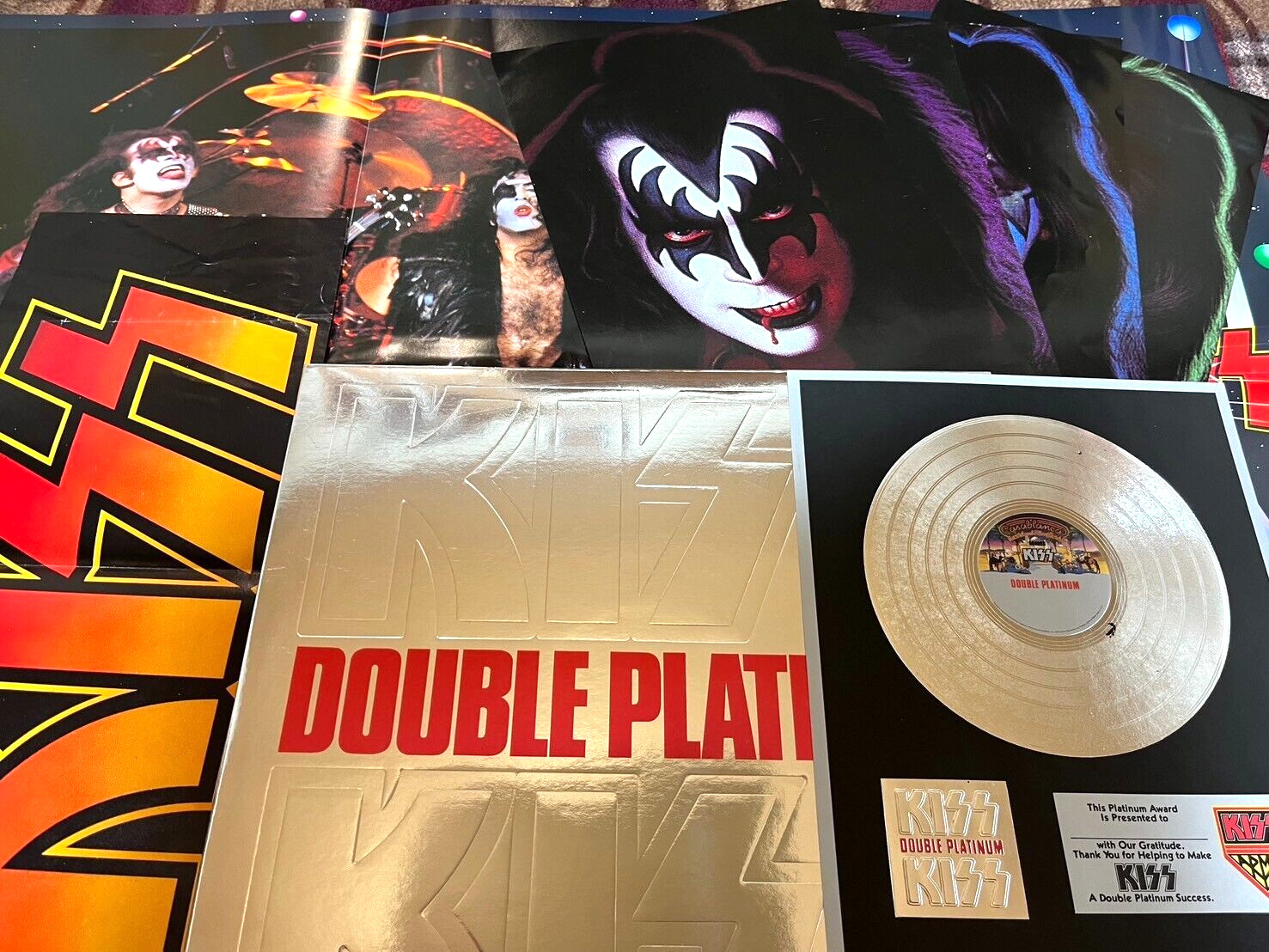Kiss Double Platinum Casablanca VIP-9549~50 Japan VINYL LP W/Poster