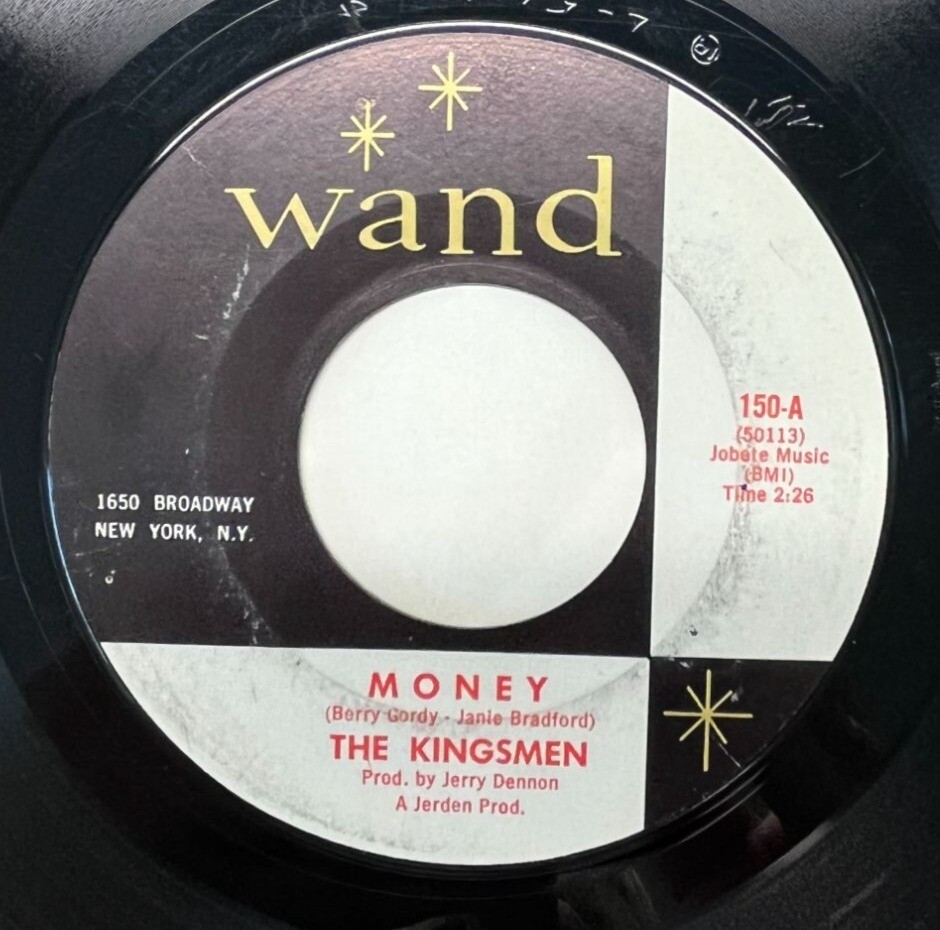 The Kingsmen Money Bent Scepter 45 Rock Garage Record Wand 150