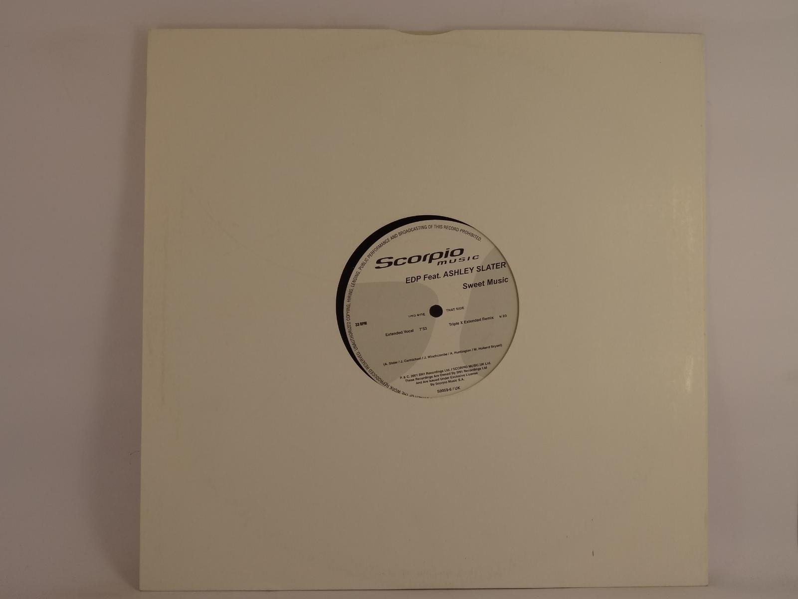 EDP (FT. ASHLEY SLATER) SWEET MUSIC (56) 2 Track Promo 12" Single plus Picture S