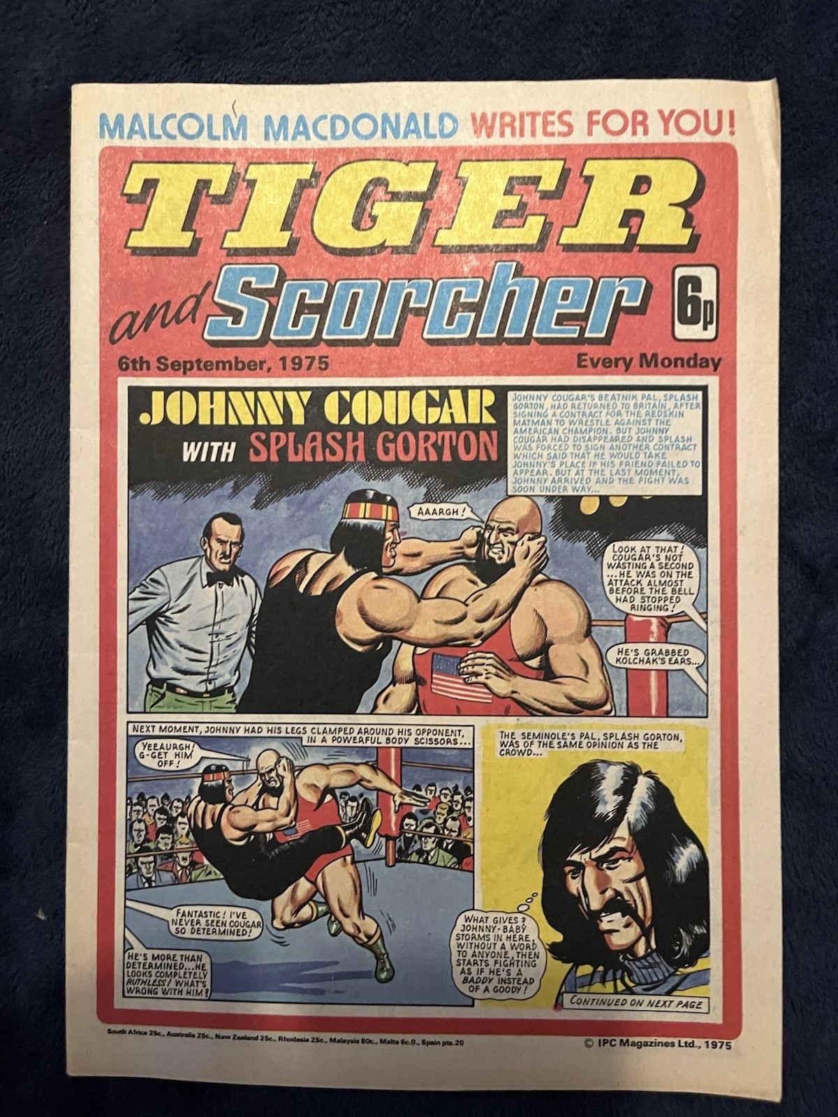 Tiger and Scorcher Comic 6th September 1975 VF