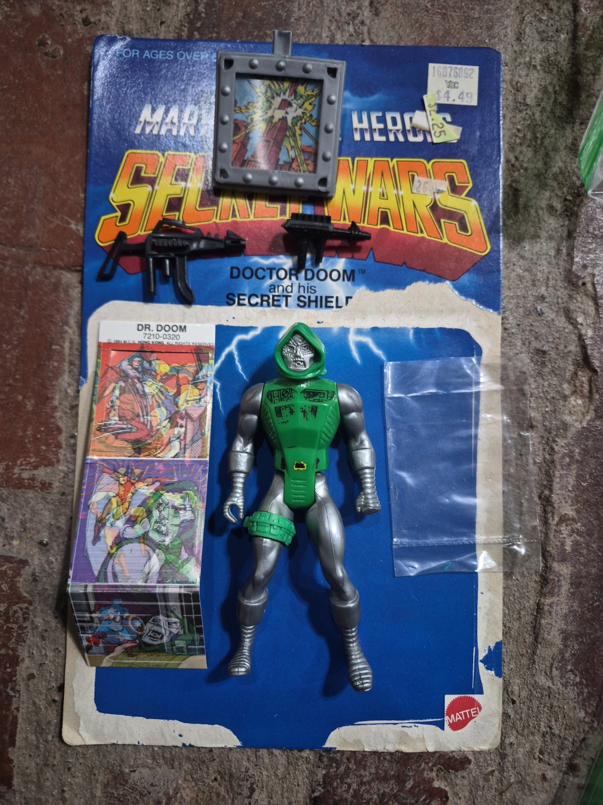 Vintage 1984 Marvel Secret Wars Dr. Doom 100% completo con carta originale!