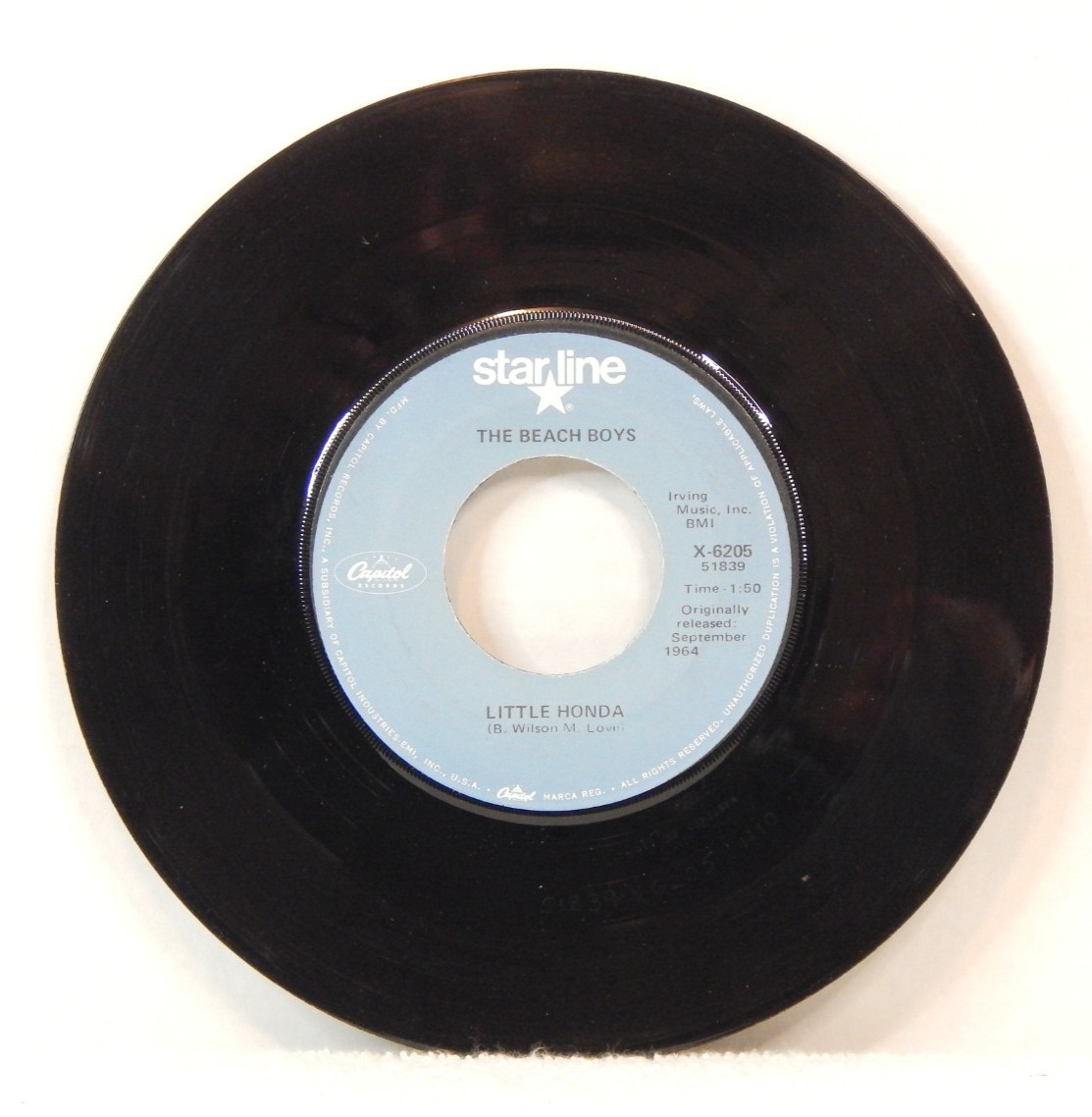 The Beach Boys – Little Honda / Wendy  Capitol Starline Rock 7" VTG 45 Record