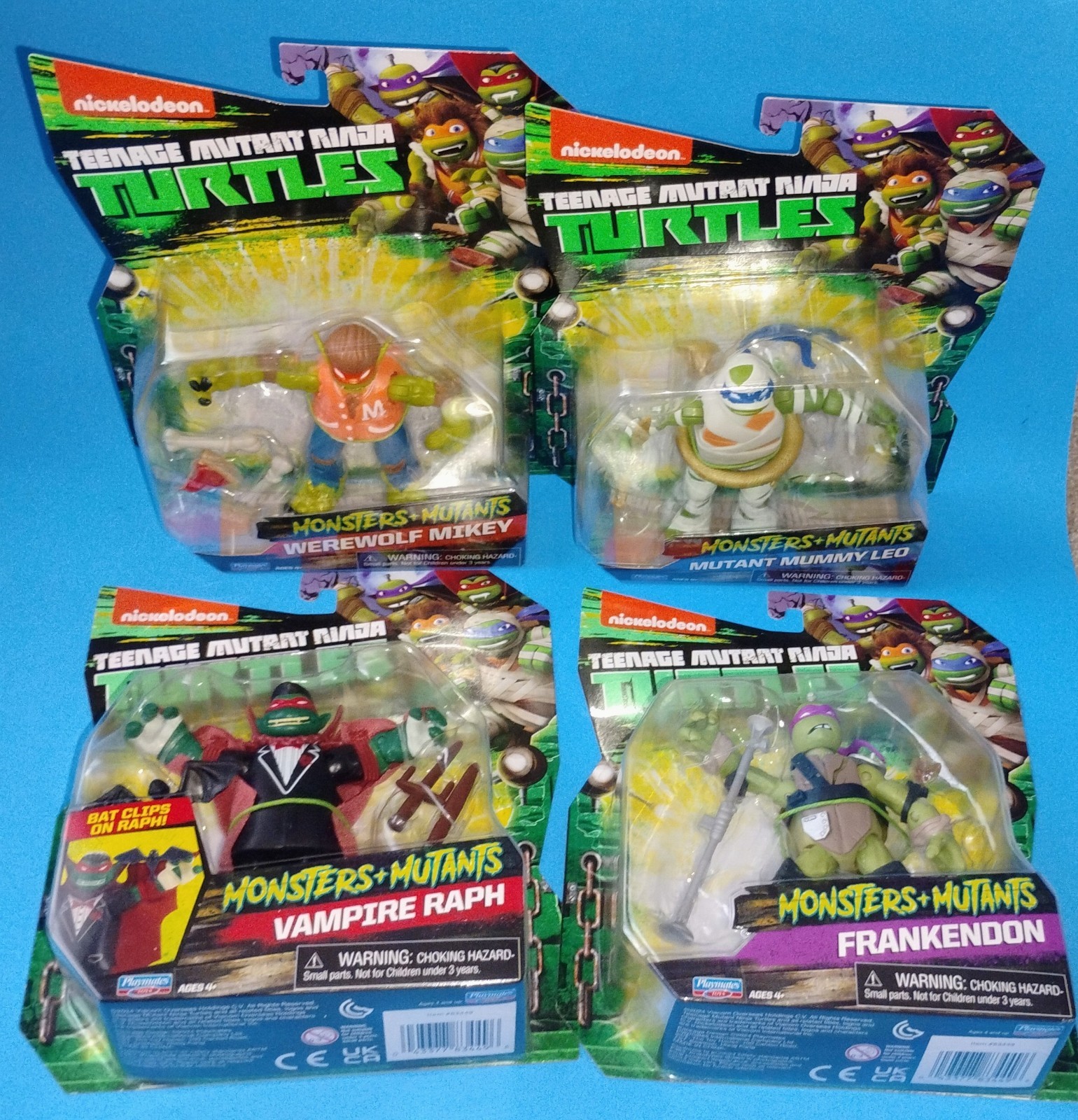 TMNT Monsters + Mutants set di 4 MOC - Werewolf Mikey - Vampire Raph - Frankendon