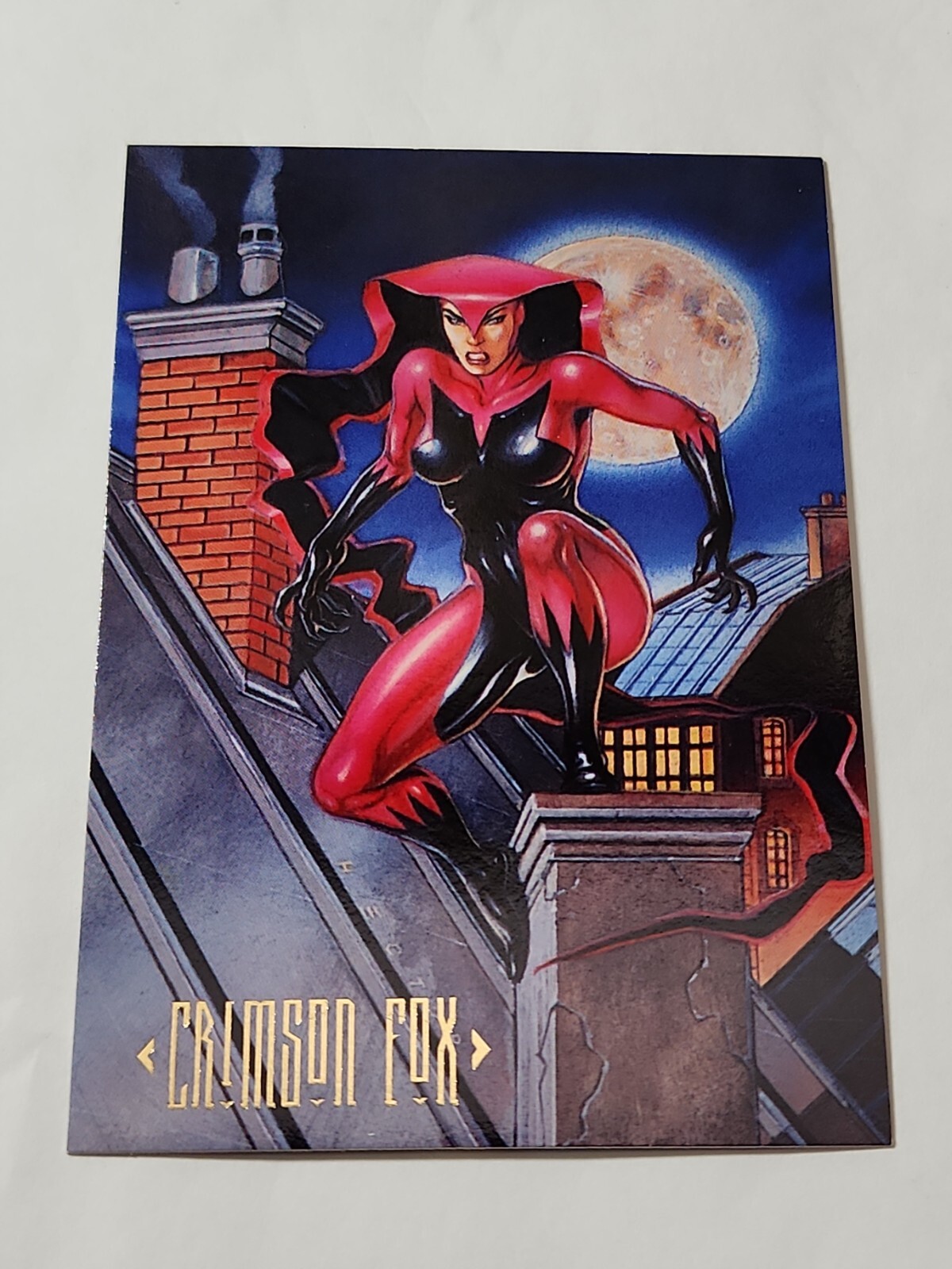 Carta Crimson Fox DC Skybox Master Series Universe # 67 1994 quasi nuova
