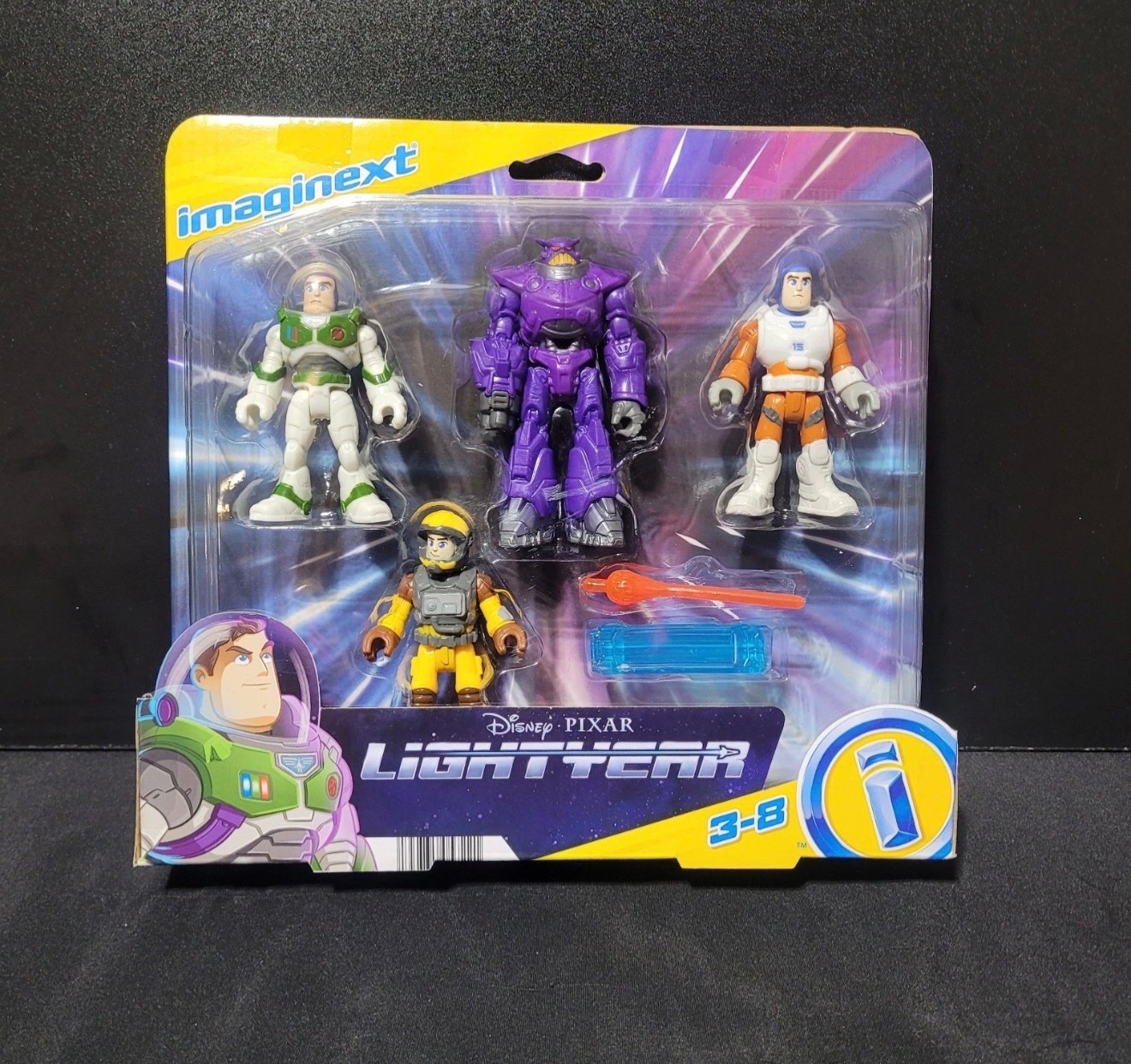 Imaginext Disney Pixar Lightyear Figure Mission Pack di 4 Buzz CONFEZIONE MAI APERTA