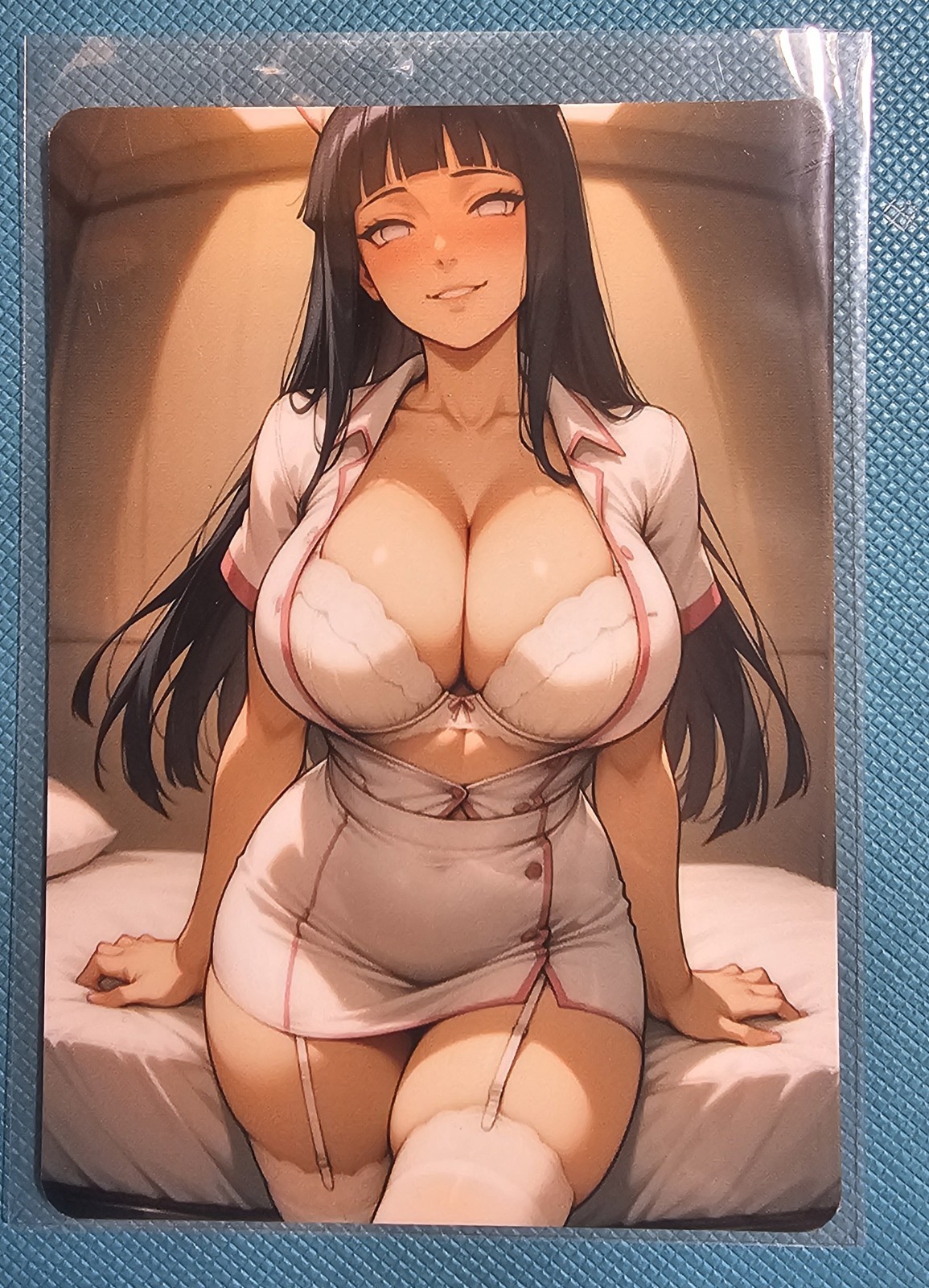 Double Sided Beautiful Waifu Card - Hinata Kitagawa-Custom DIY Fan Art Card 