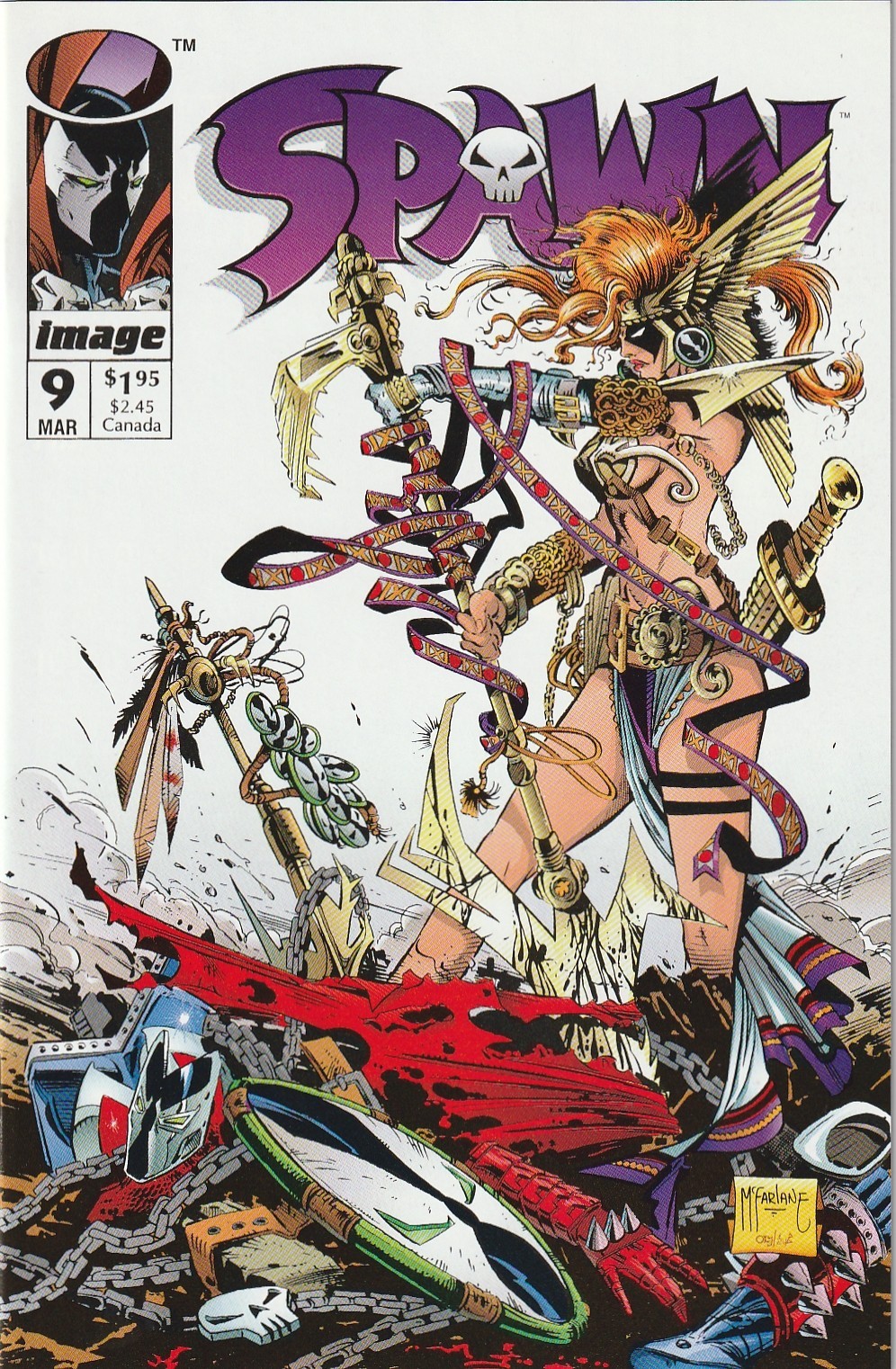 SPAWN #9 PAGINE BIANCHE NM/M--PRIMA APPARIZIONE DI ANGELA!