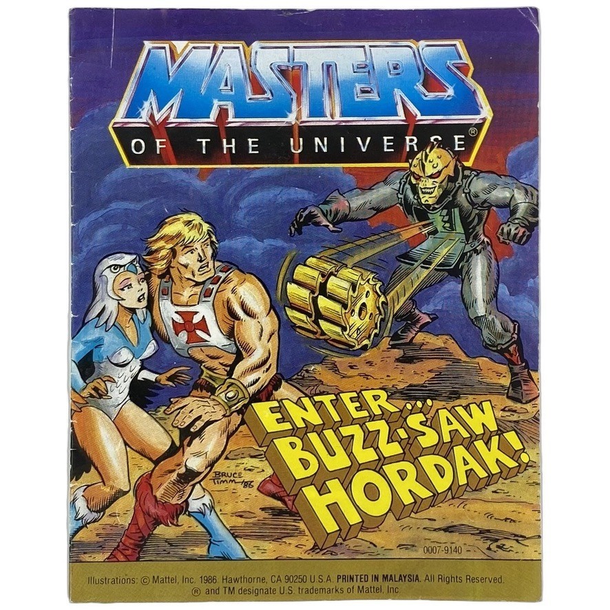 Vintage Masters of the Universe Enter Buzz Saw Hordak Comic Book Original MOTU