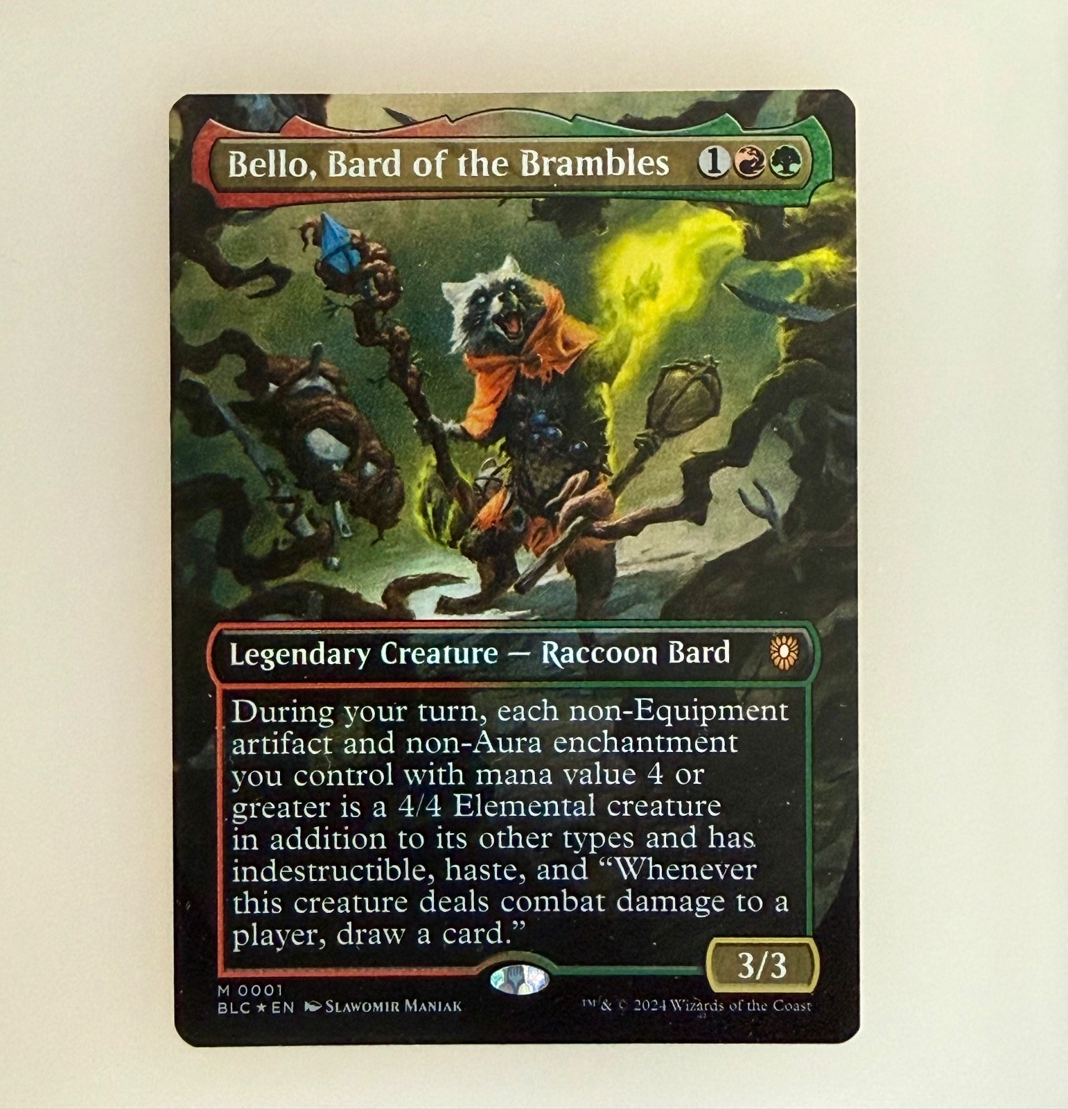 MTG: Bello, Bard of the Brambles (Borderless) Commander: Bloomburrow Foil NM