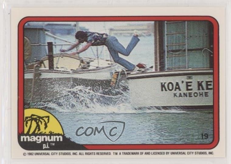 1983 Donruss Magnum PI Tom Selleck Thomas Magnum #19 z6d