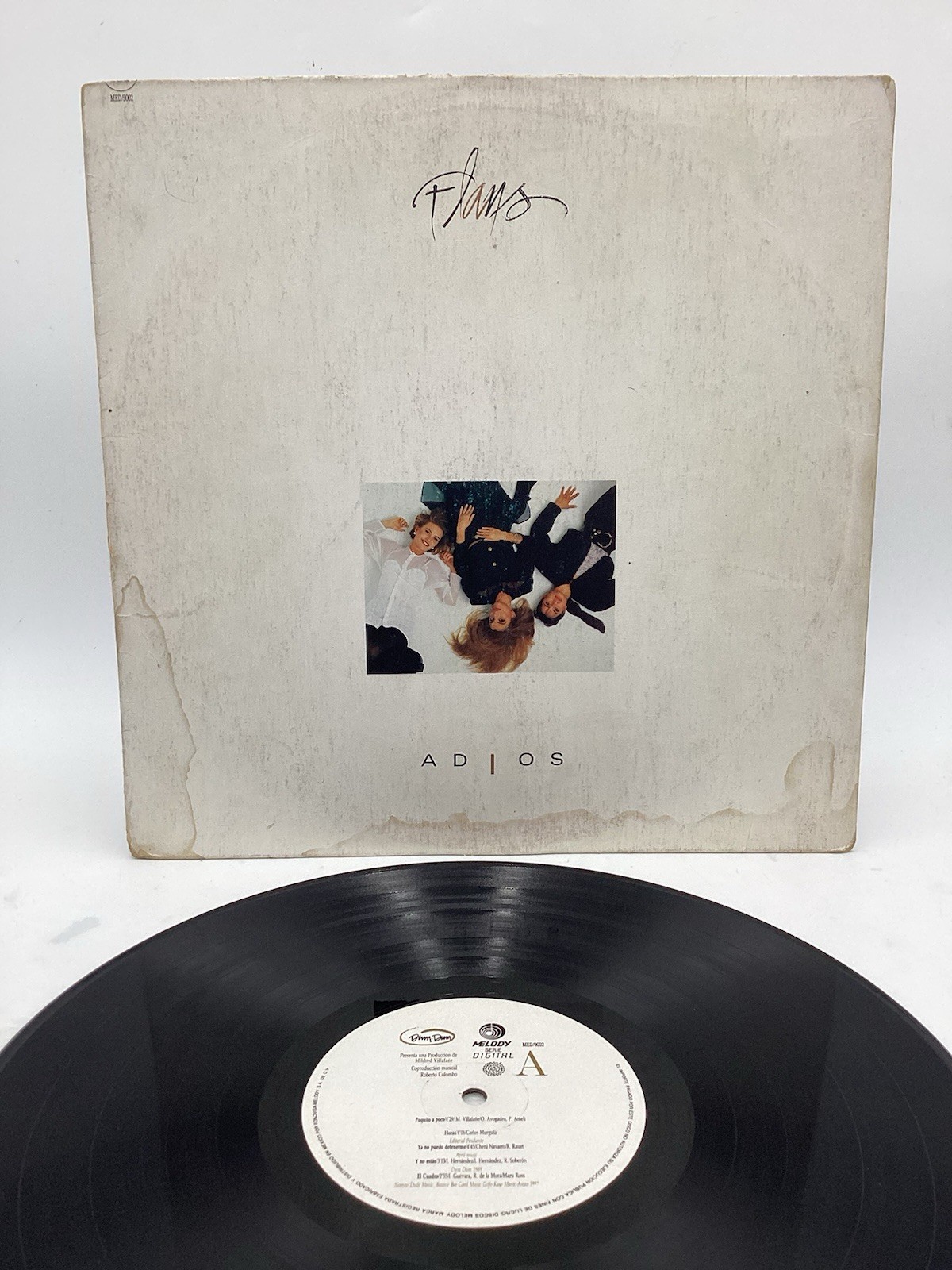 FLANS adios (ORIG 1990 MELODY VINYL LP MEXICO) VG+ (LATIN POP / NEW WAVE)