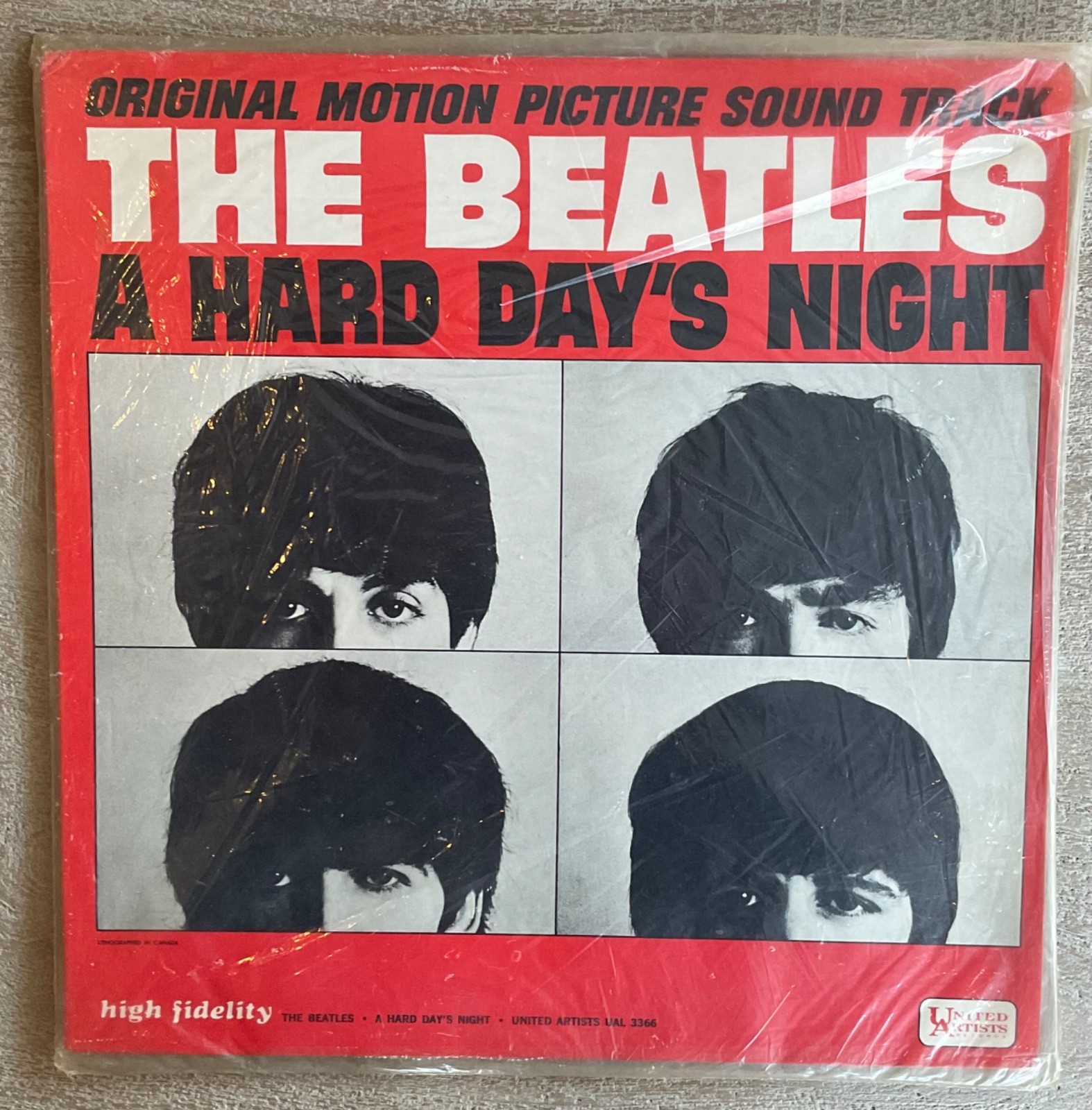 BEATLES A HARD DAY’S NIGHT SHRINKWRAP 1964 MONO LP!