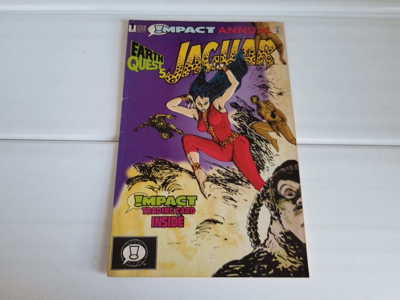 IMPACT COMICS ANNUALE #1 JAGUAR CON CARD EARTH QUEST 2.50 COPERTINA FUMETTO-LC4-H