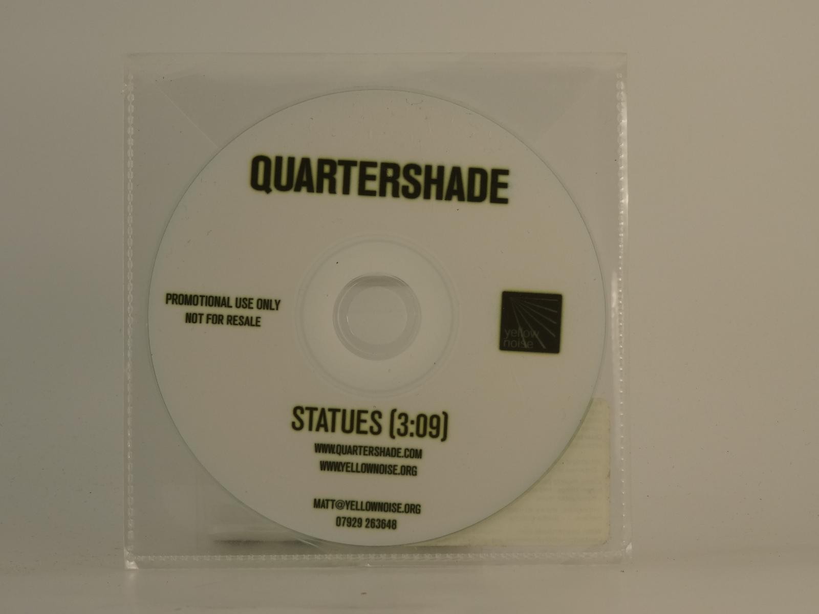 QUATERSHAVE STATUES (D74) 1 Track Promo CD Single plus Plastic Sleeve YELLOW NOI