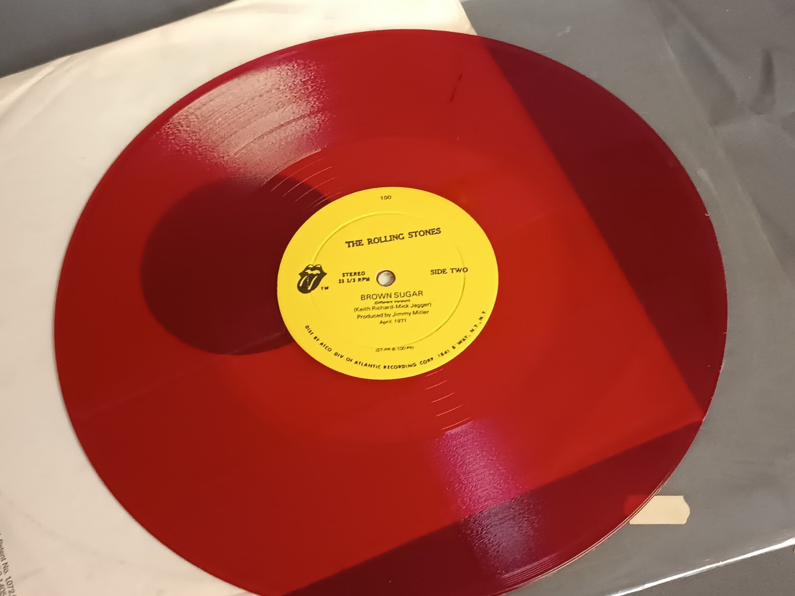 Rolling Stones 12 " Vinile Cocksucker Blues Rossa 1971 Rare 33T Brown Sugar