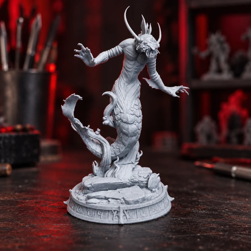 Figurine sirène D&D en résine à peindre