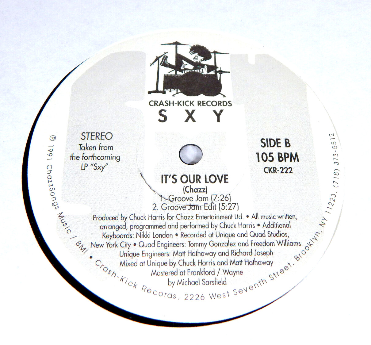 SXY 12" VINYL "WITH YOU / IT'S OUR LOVE" CKR-222 EP RECORD VG+ FUNK SOUL HOUSE
