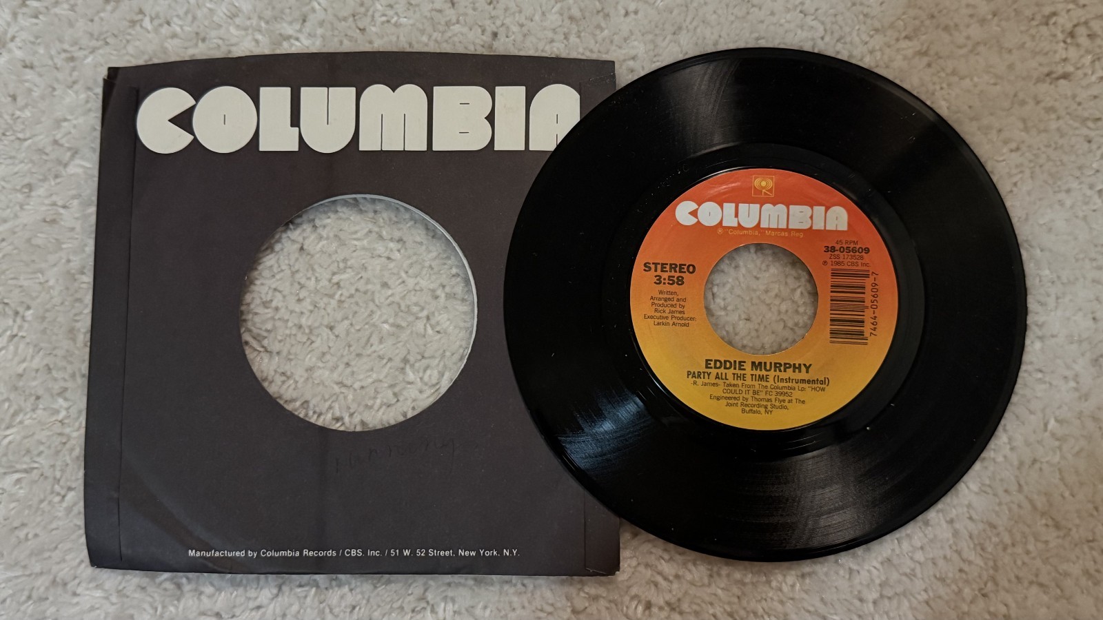 Eddie Murphy Party All the Time 1985 US 7" 45 Columbia 38-05609 Rick James