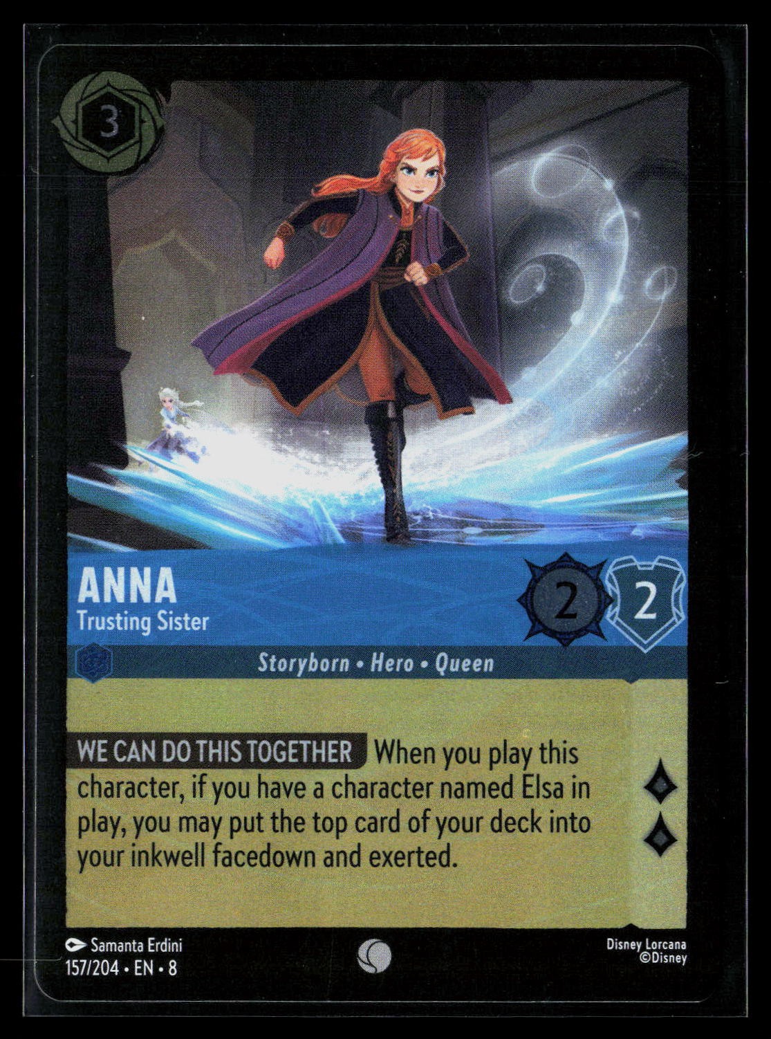 Anna - Trusting Sister 157/204 Common Foil Reign of Jafar Lorcana NM