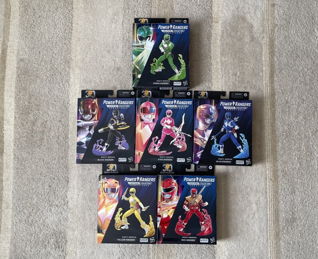 Remastered Mighty Morphin Power Rangers Illuminazione Collezione Set