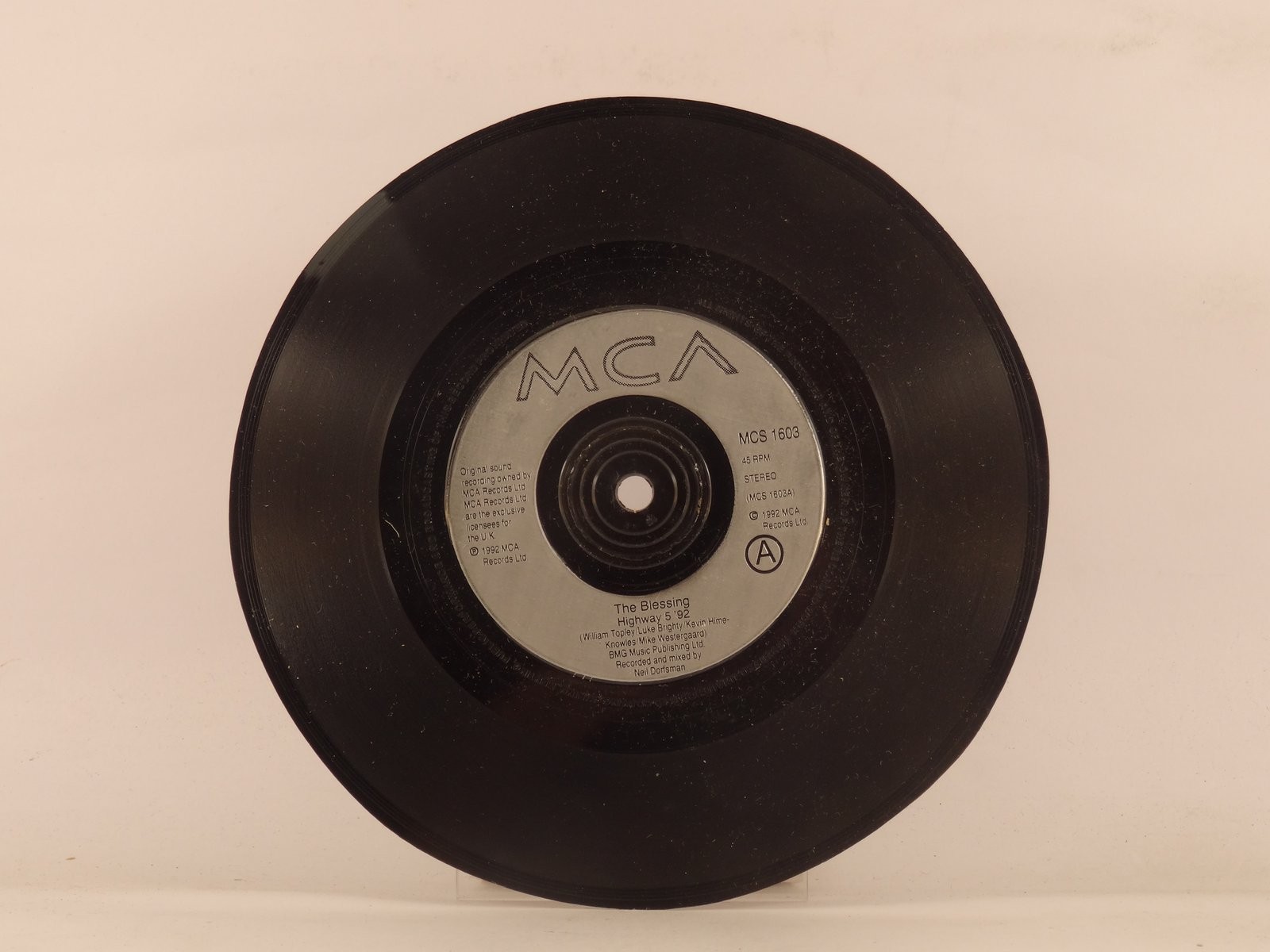 BLESSING HIGHWAY 5 '92 (plain sleeve) (137) 7" MCA