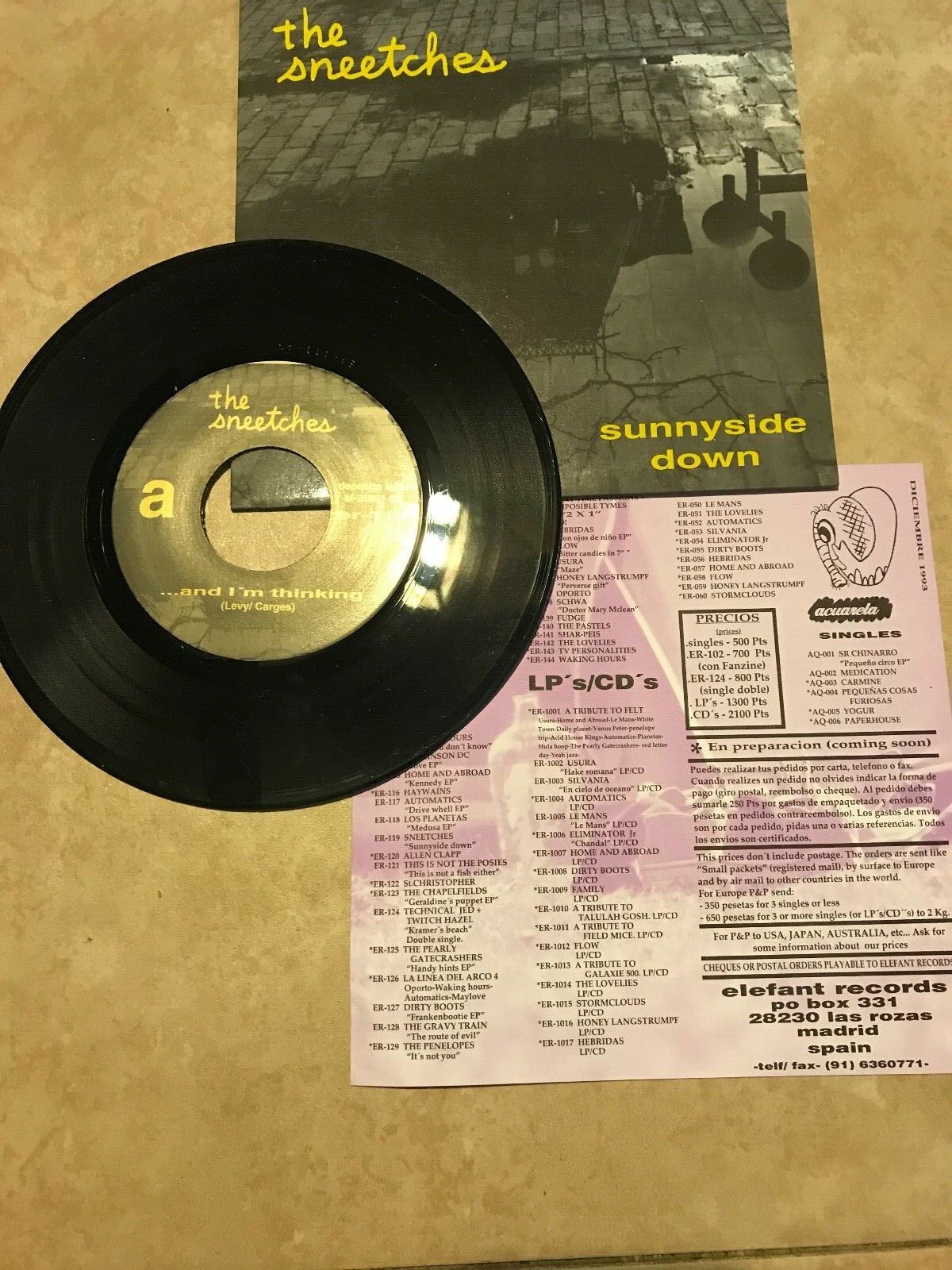 The Sneetches 7" Black Single M-25691-93 Try And Make It All Work, I'm Thinking 