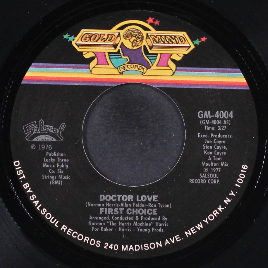 FIRST CHOICE: doctor love / i love you more than before GOLD MIND 7" Single