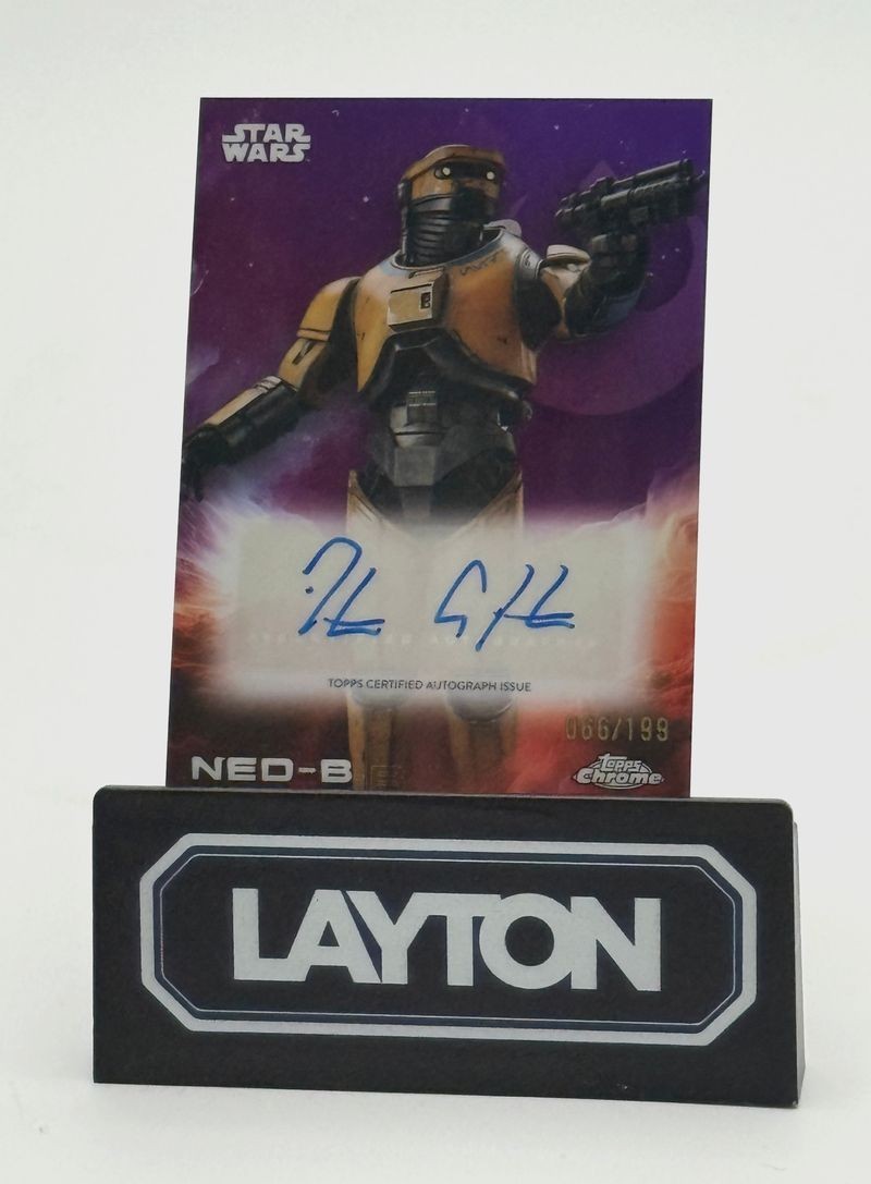 2025 Star Wars Topps Chrome - Dustin Ceithamer come Ned-B - Viola Auto 066/199