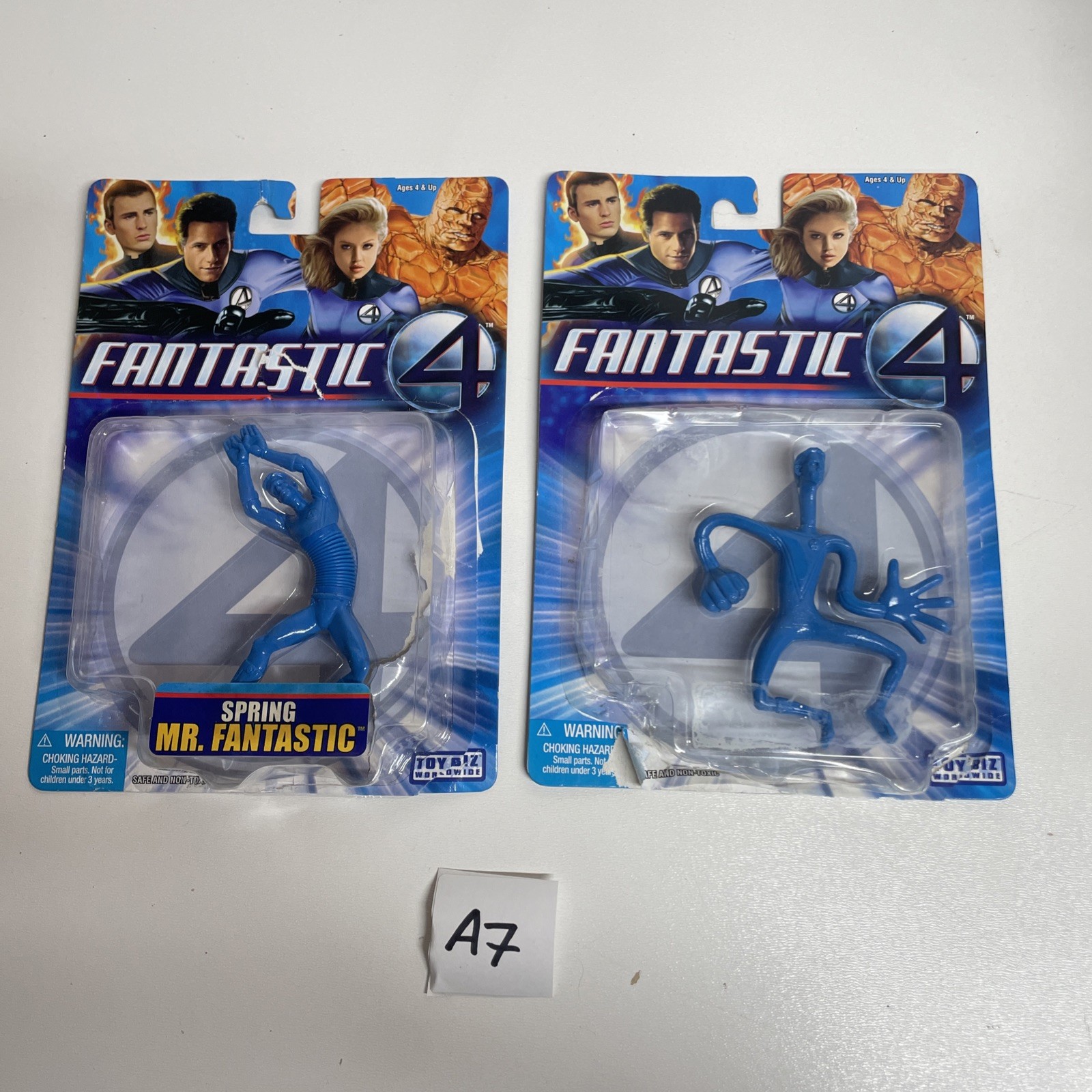 Marvel Fantastic 4 Four Toy Biz Figure - Spring / Stretch Mr Fantastic - Danneggiato