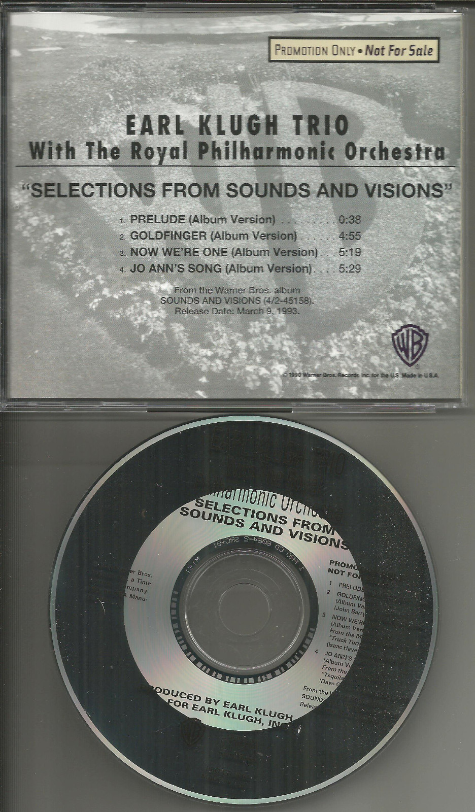 EARL KLUGH TRIO 4 TRX Sampler PROMO CD single TRUCK TURNER & TEQUILA SUNRISE TRX