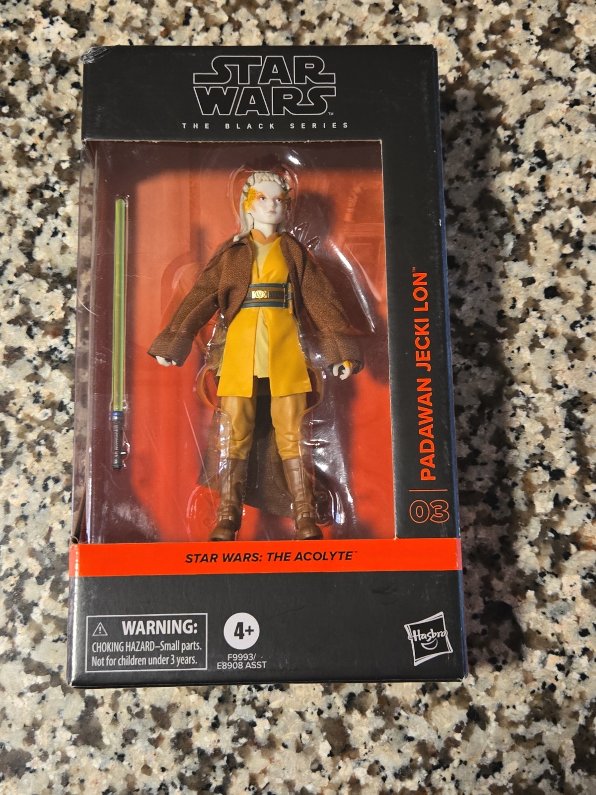 Star Wars Modellino Serie Nera Jedi Padawon Jecki Lon l'Accolito #03 Hasbro 6"
