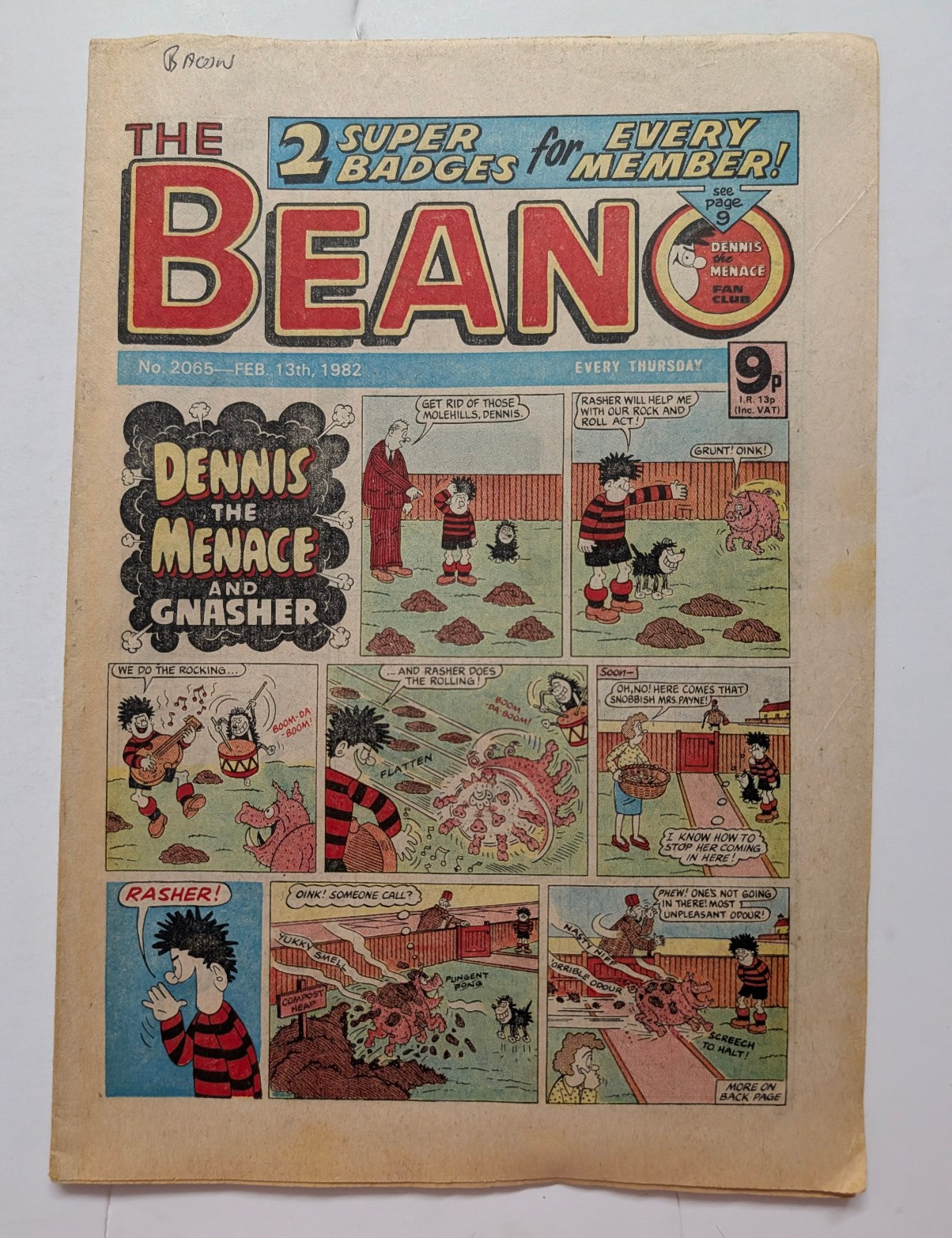 Beano Comic No 2065, February 13th 1982.