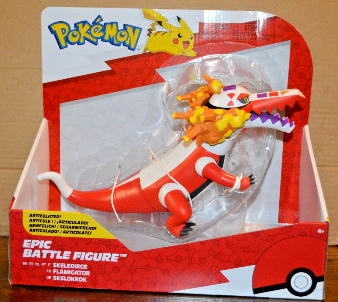 Pokémon Epic Battle Skeledirge Figura - Jazwares - Scarlatto e Viola NUOVO