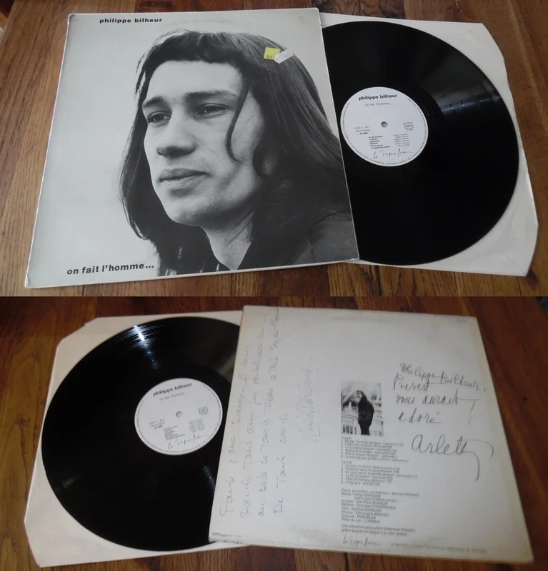 Philippe Bilheur – On Fait L'homme LP French Folk Pop Poesie Aragon 82'