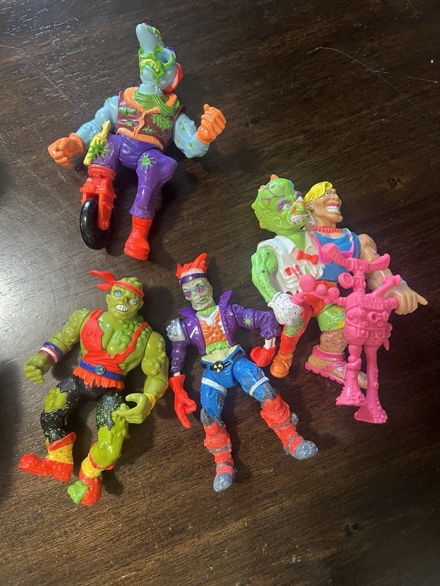Vintage 1991 Toxic Crusaders HEADBANGER + più figure Troma Inc / Playmates Toys