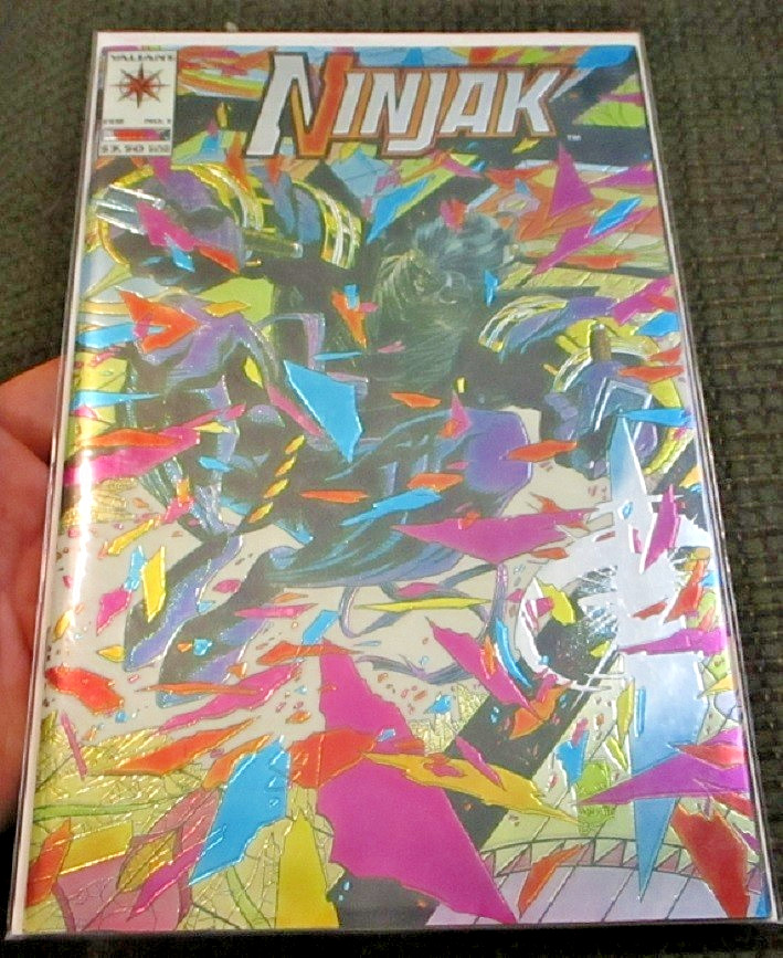 VINTAGE COMIC: 1994 - VALIANT - #1 - NINJAK - Argento Cromo Wrap Cover N come nuovo