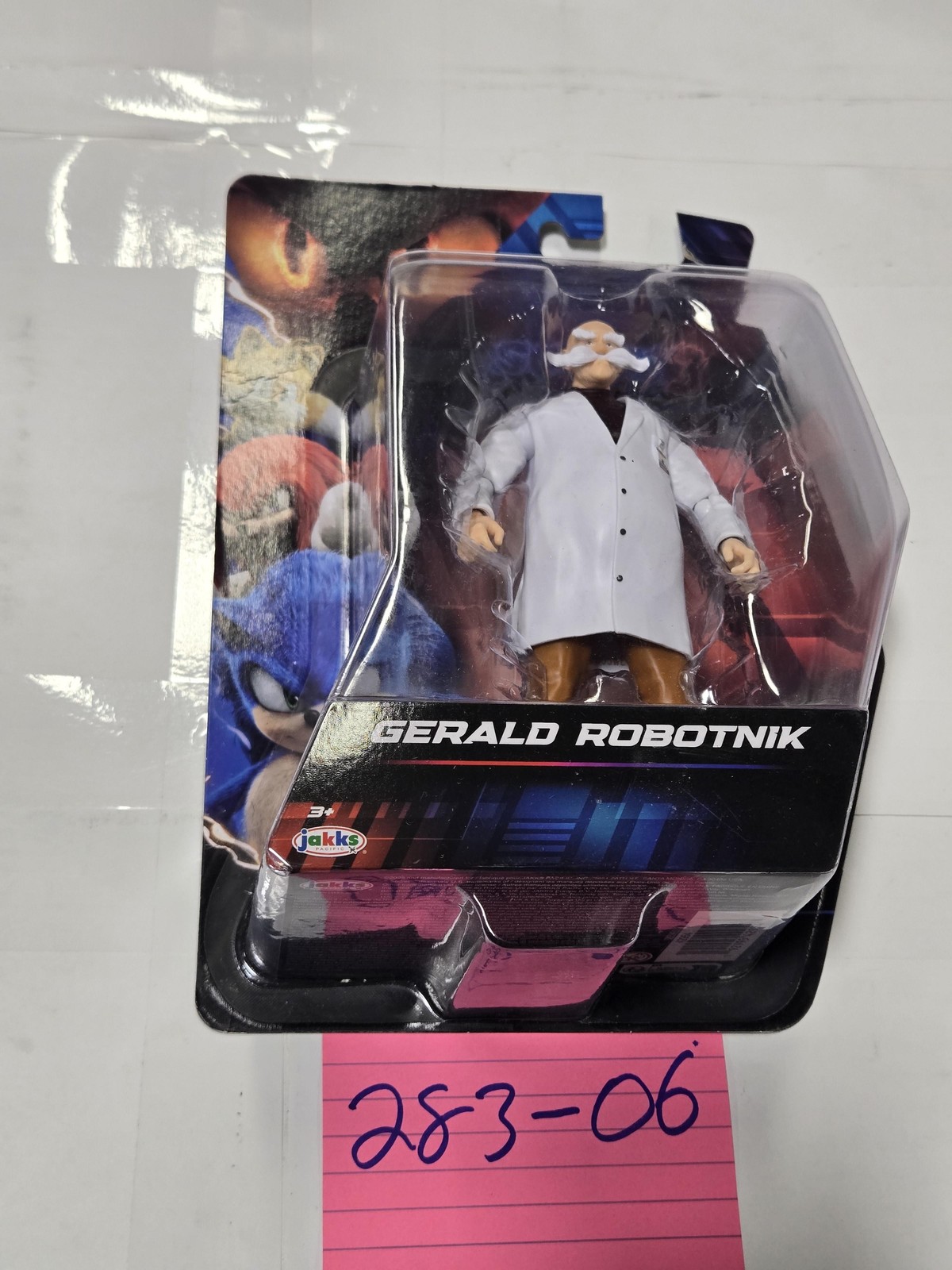 Sonic The Hedgehog 3 Gerald Robotnik Action Figure JAKKS Cardato Giocattolo Bianco Nuovo