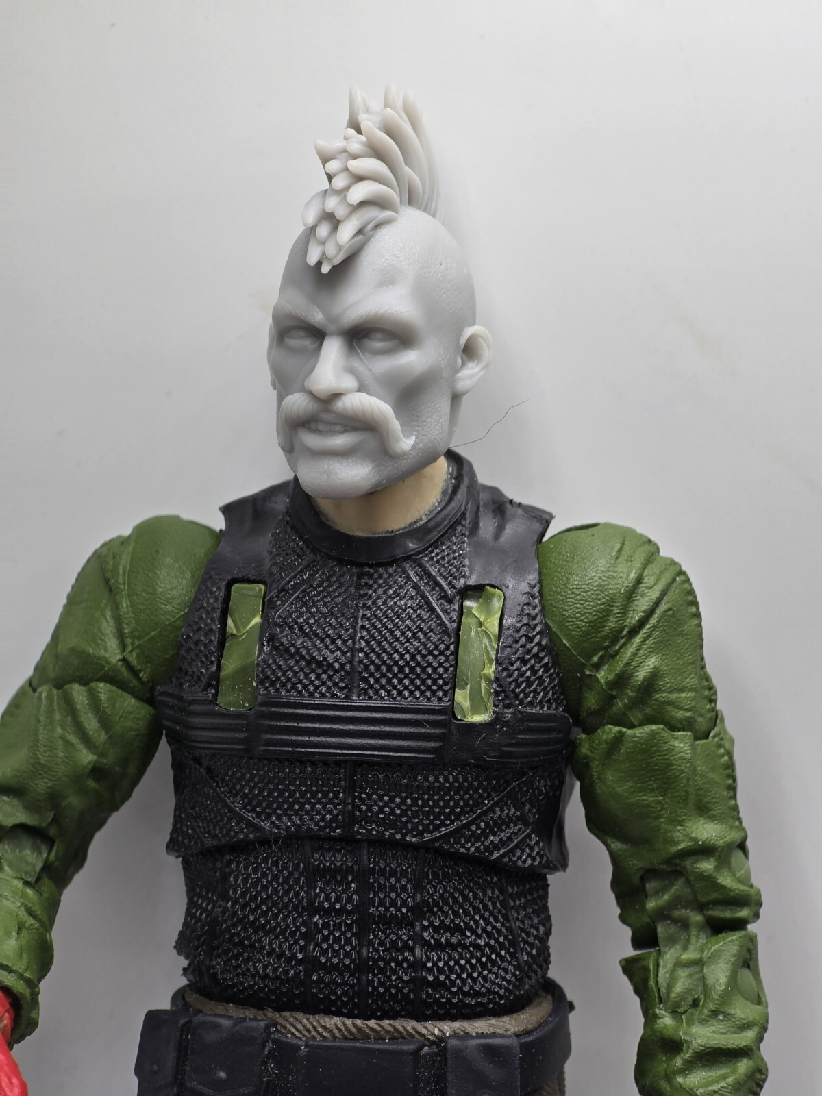 3d Print GI JOE CLASSIFIED ANARCHY AXL HEAD  1:10 7"   DC Multiverse