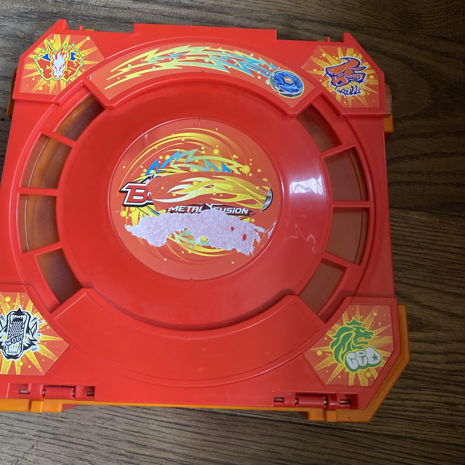 Beyblade metal fusion mobile Beystadium arena stadio da viaggio hasbro scatola di immagazzinaggio