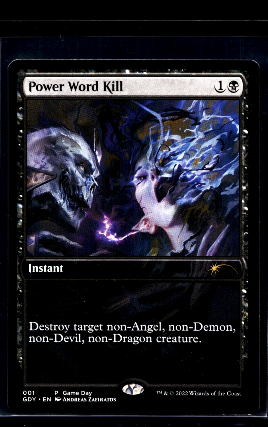 MTG Magic the Gathering Game Day Promo 2022 #1 Power Word Kill LP