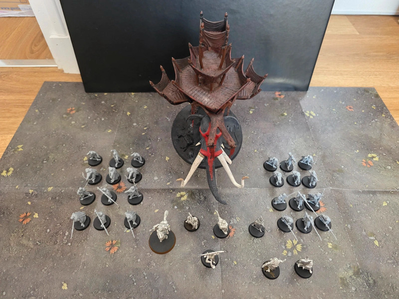 Lot armée du Harad Mumak guerriers héros metal mesbg lord of the rings