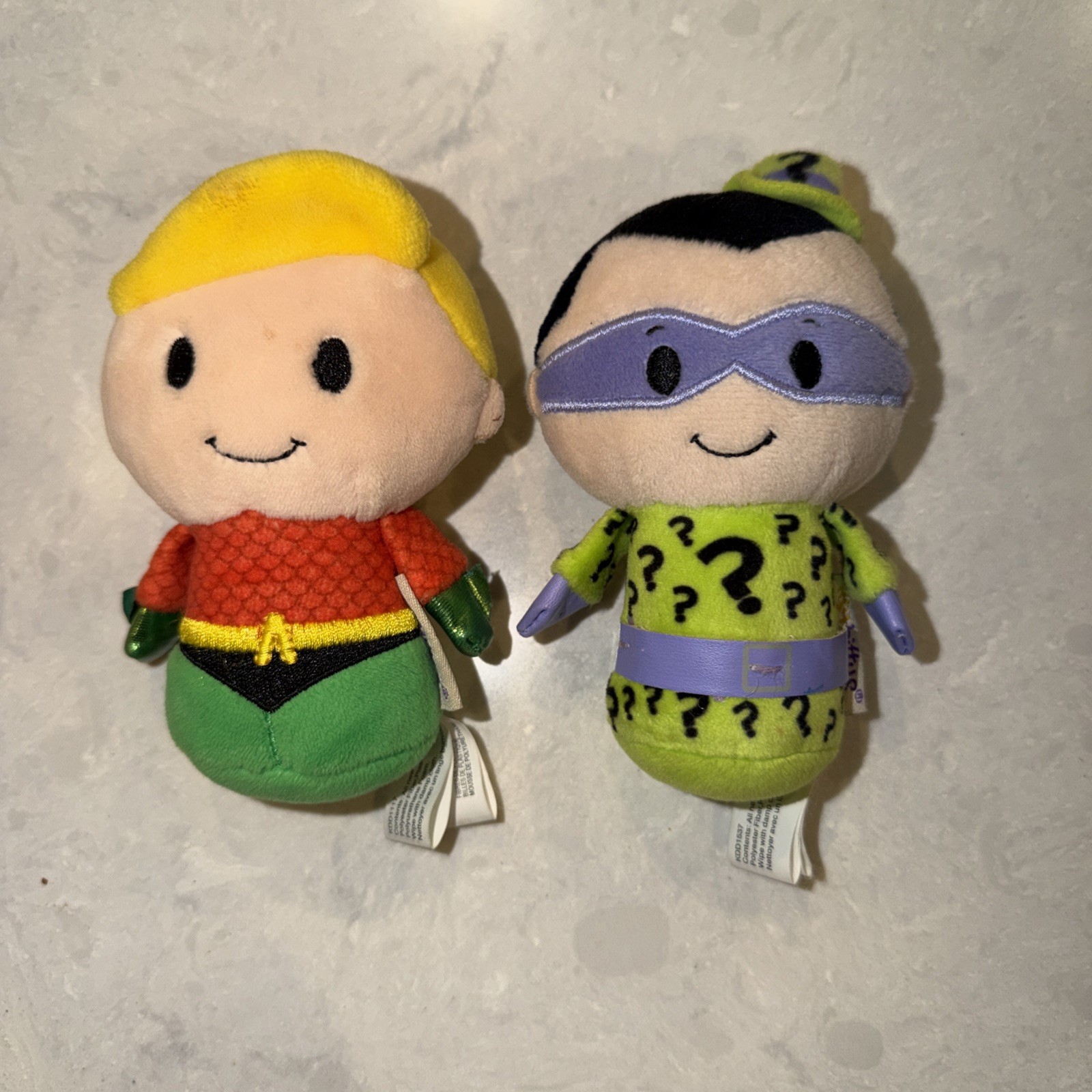 Mini bambola peluche Hallmark Itty Bitty The Riddler & Robin Batman DC Comics nuova