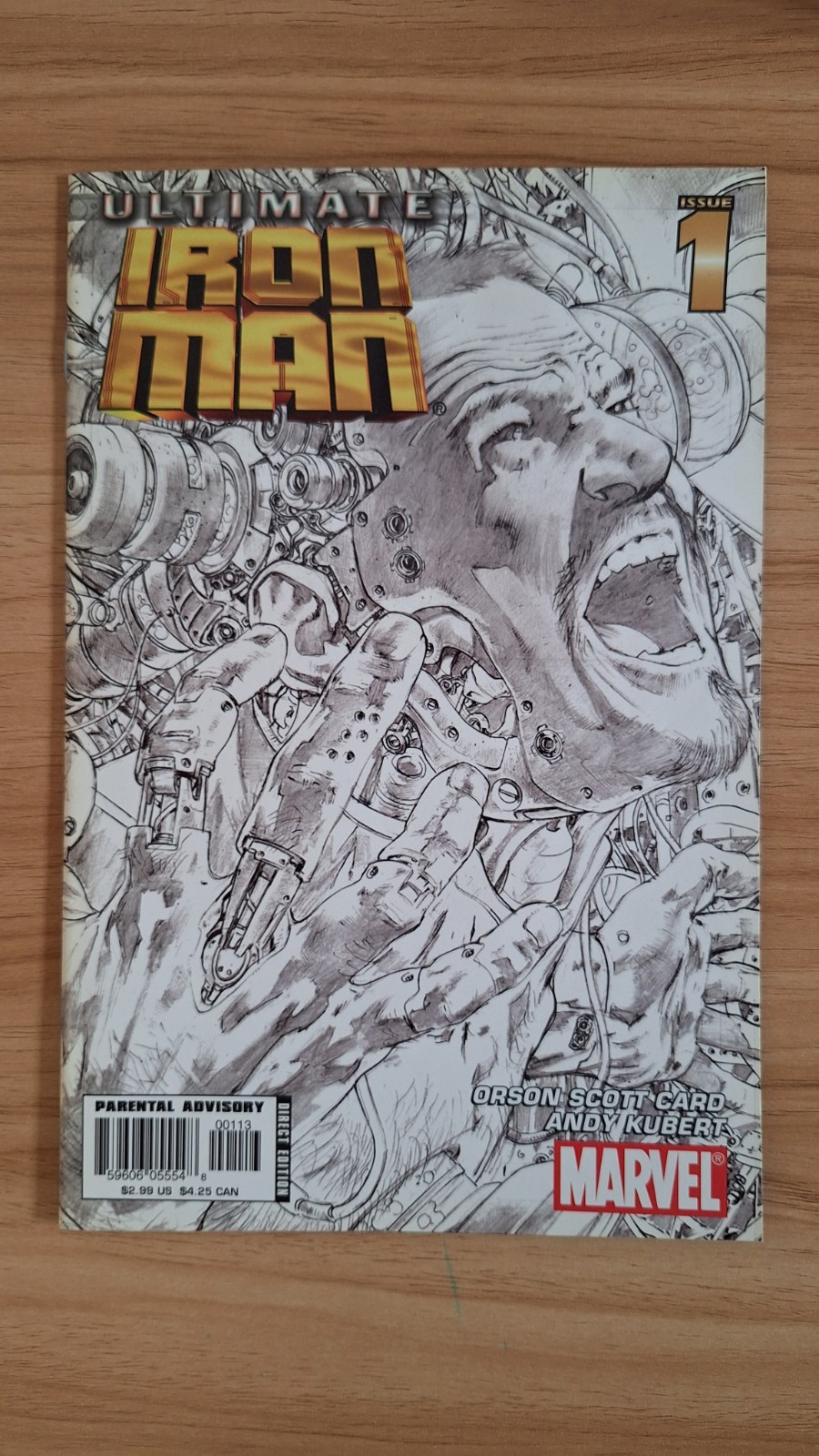 Marvel Ultimate Iron Man #1 2005 Rough Cut Variant Cover Orson Scott Card