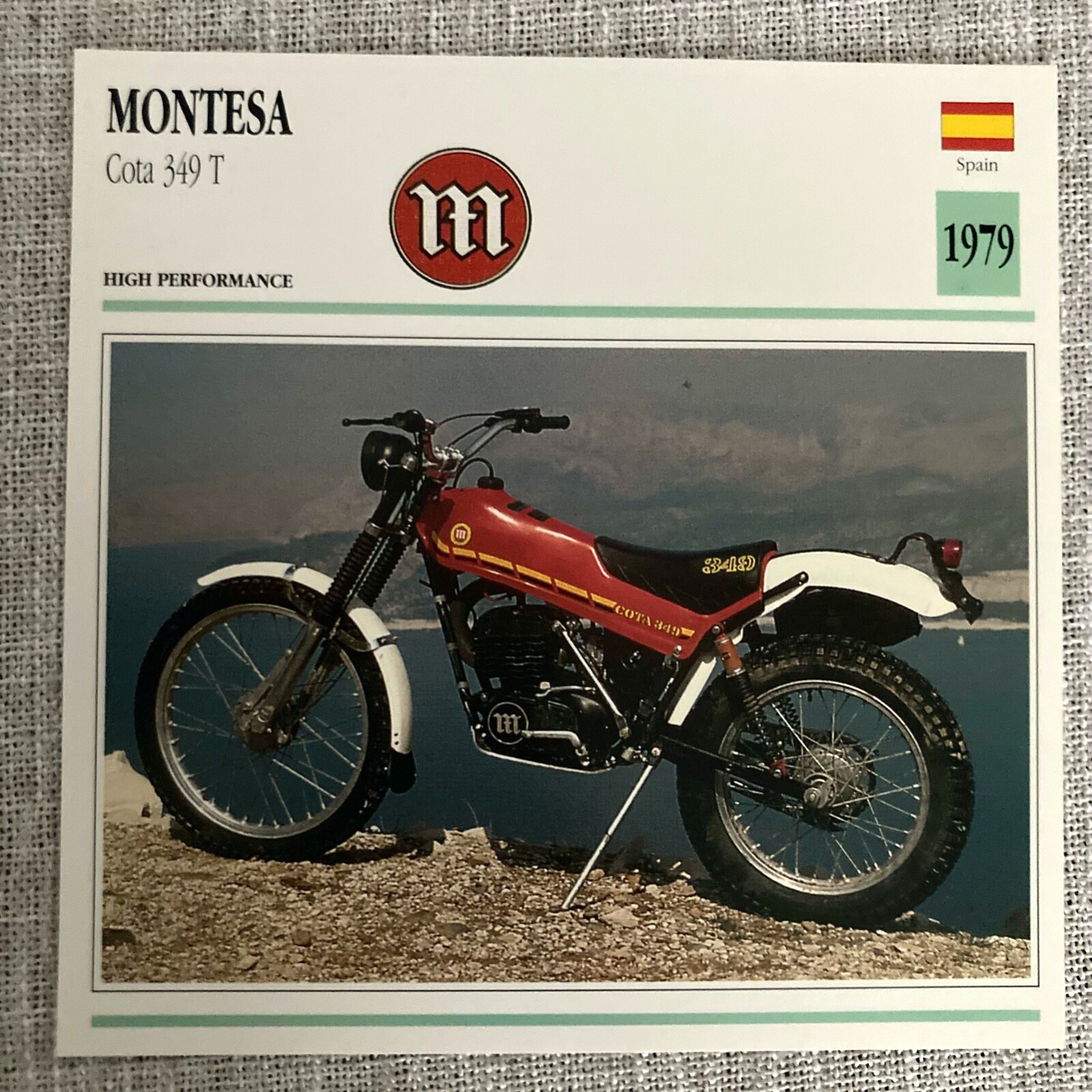 Montest Cota 349 T High Performance 1979 Spain Edito Atlas Motorcycle Card