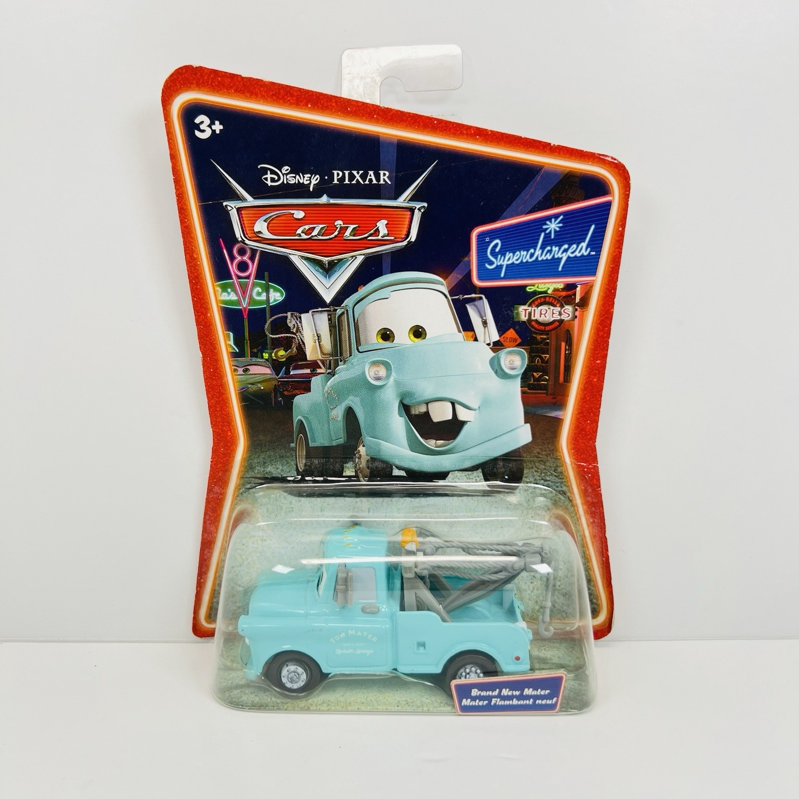 Disney Pixar Cars "Brand New Mater" Supercharged Collectible On Card New 1:55