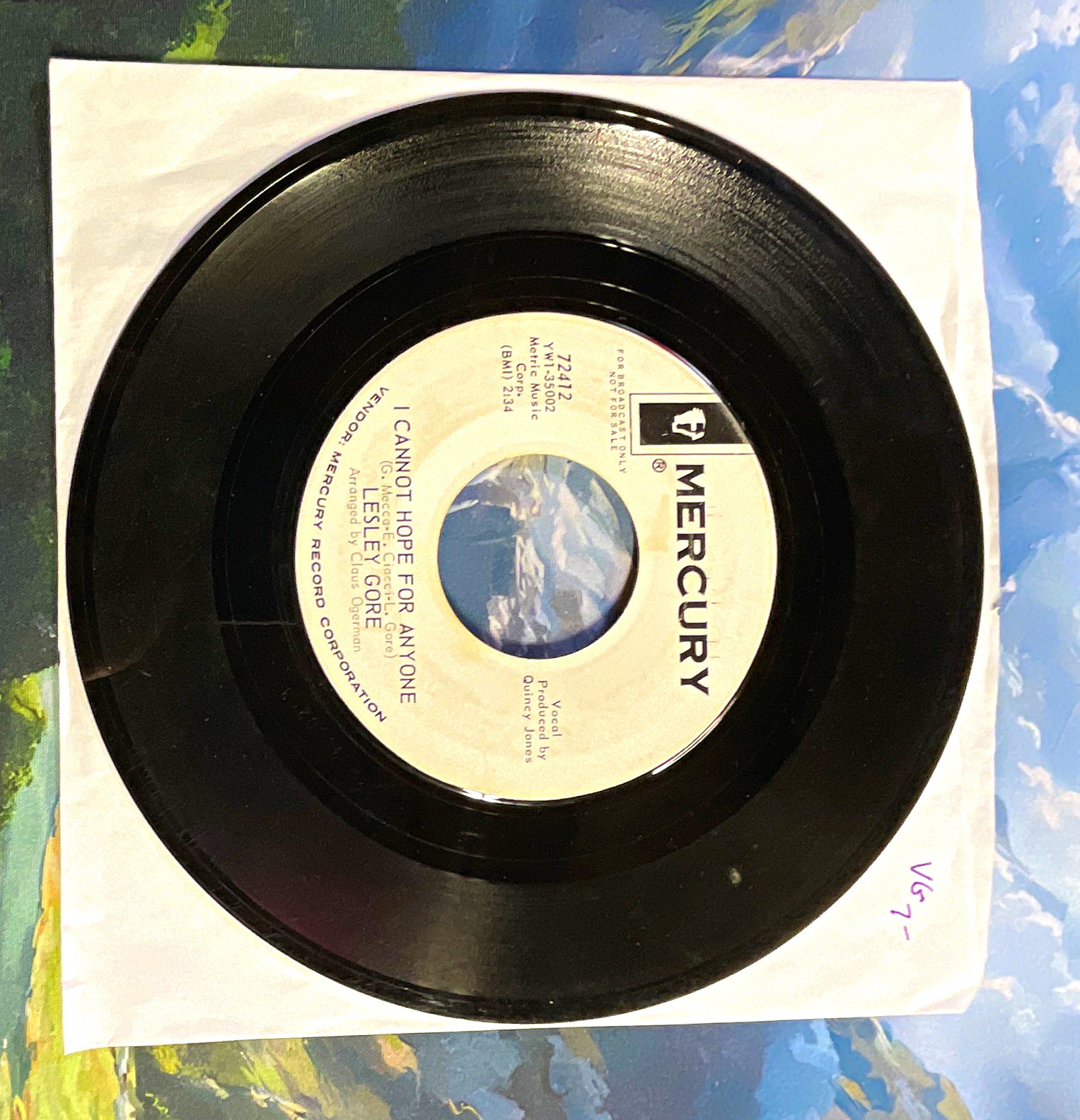 Lesley Gore I Cannot Hope For Anyone / All Of My Life Mercury 7 45rpm Promo