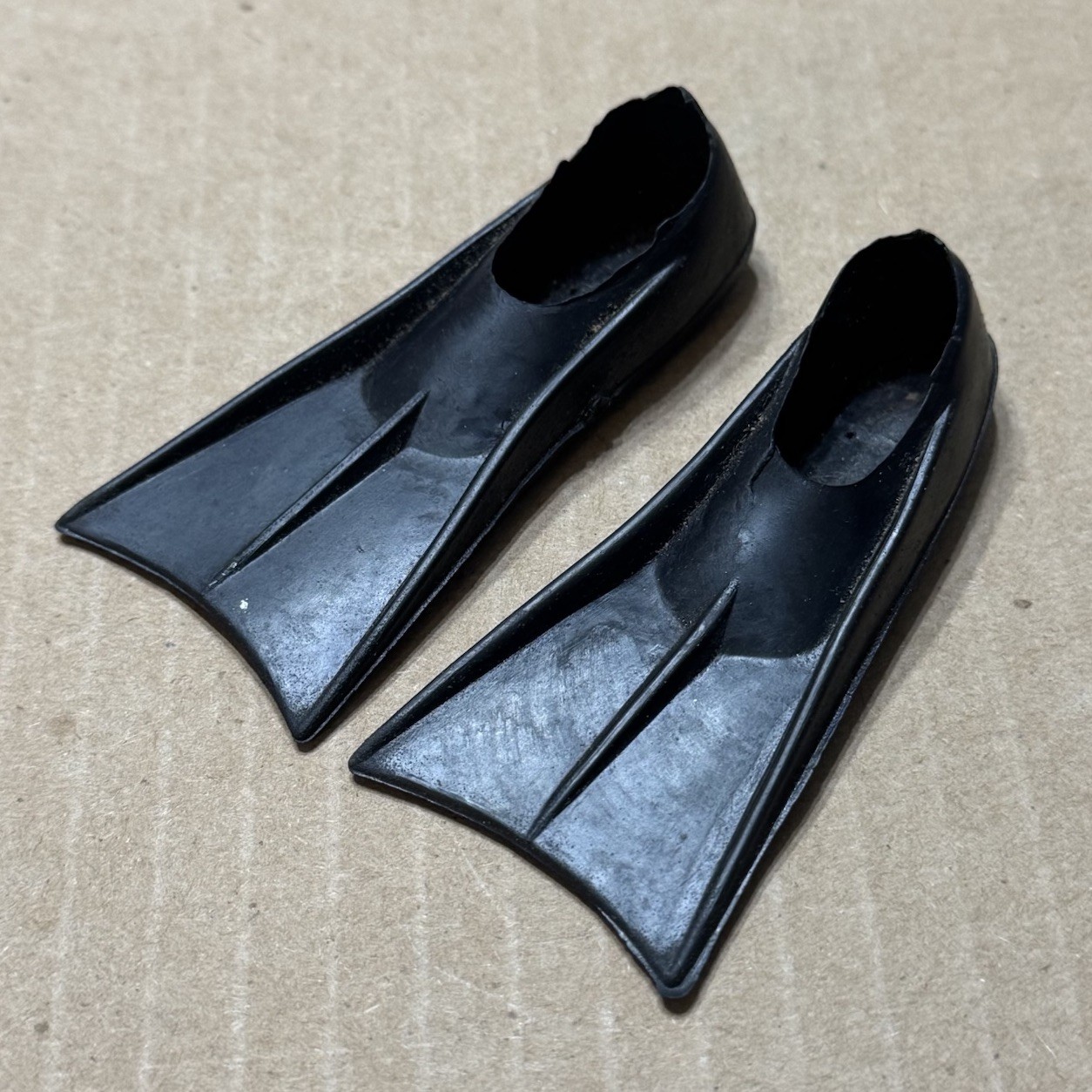 VTG  Hasbro GI Joe Black Scuba Water Fins Accessories Pair Action Sailor 12" #3