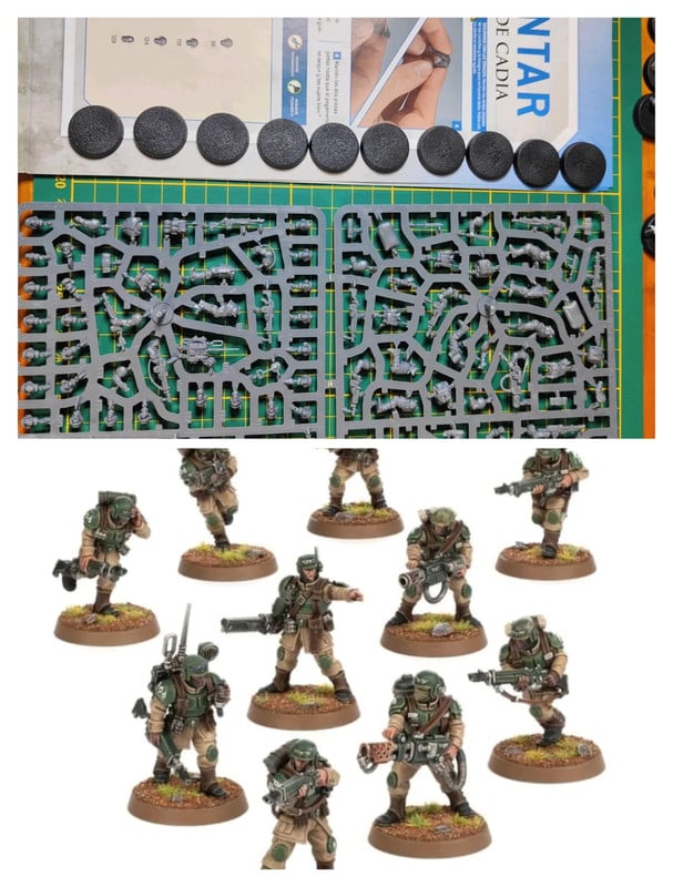 Tropas de choque de cadia Astra militarum Warhammer40k combat patrol